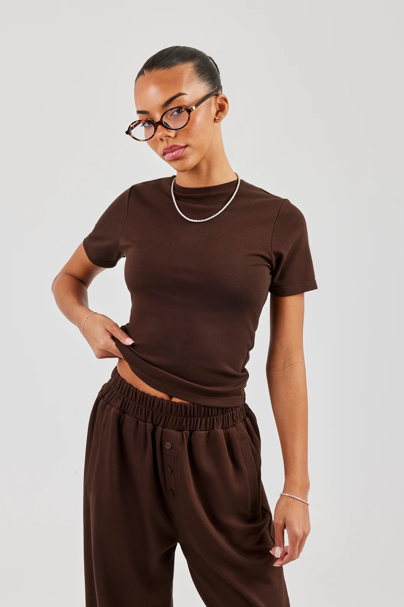 Soft Touch Short Sleeve T-Shirt - Chocolate