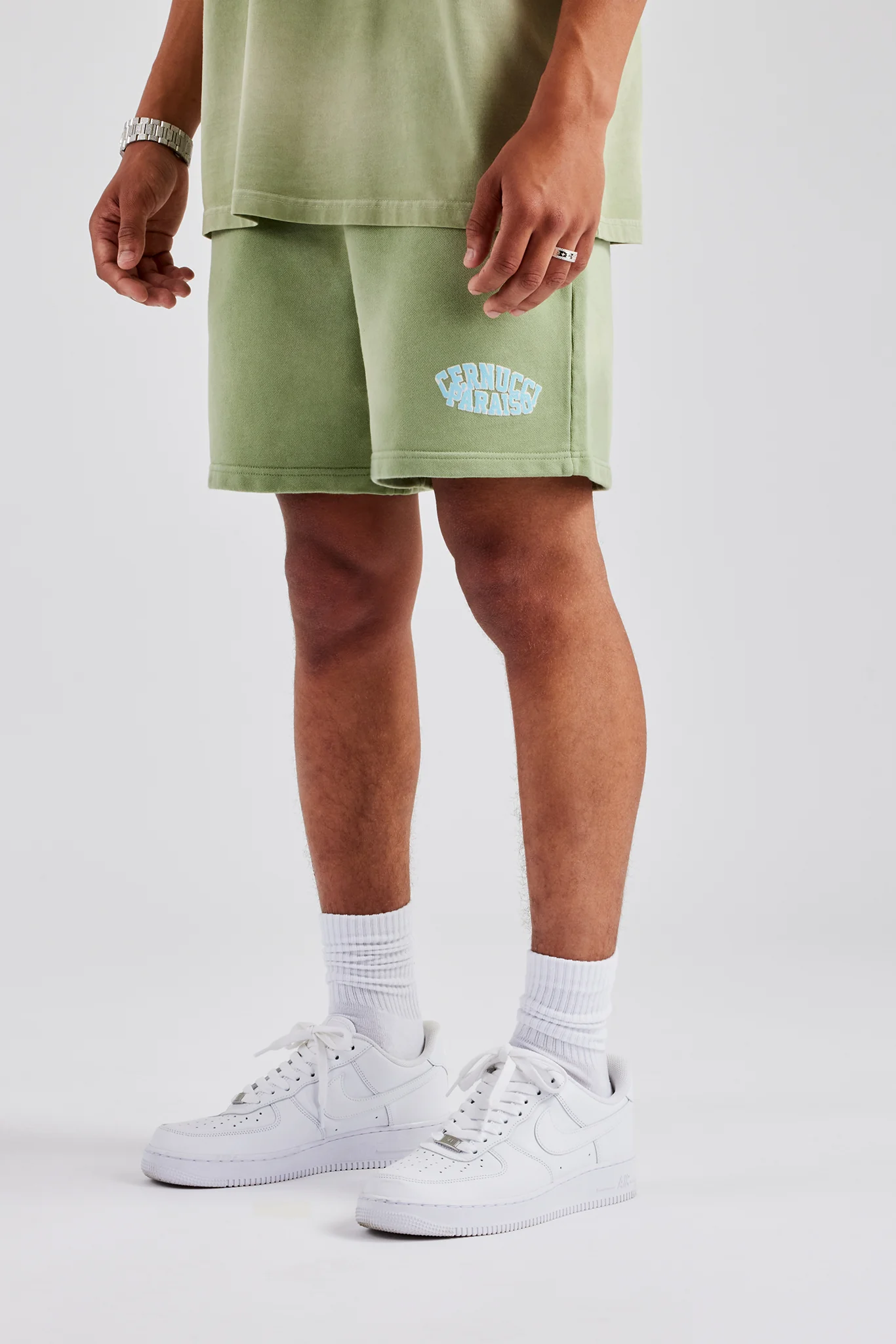 Spray Washed Paraiso Jersey Short - Washed Green - Image 4