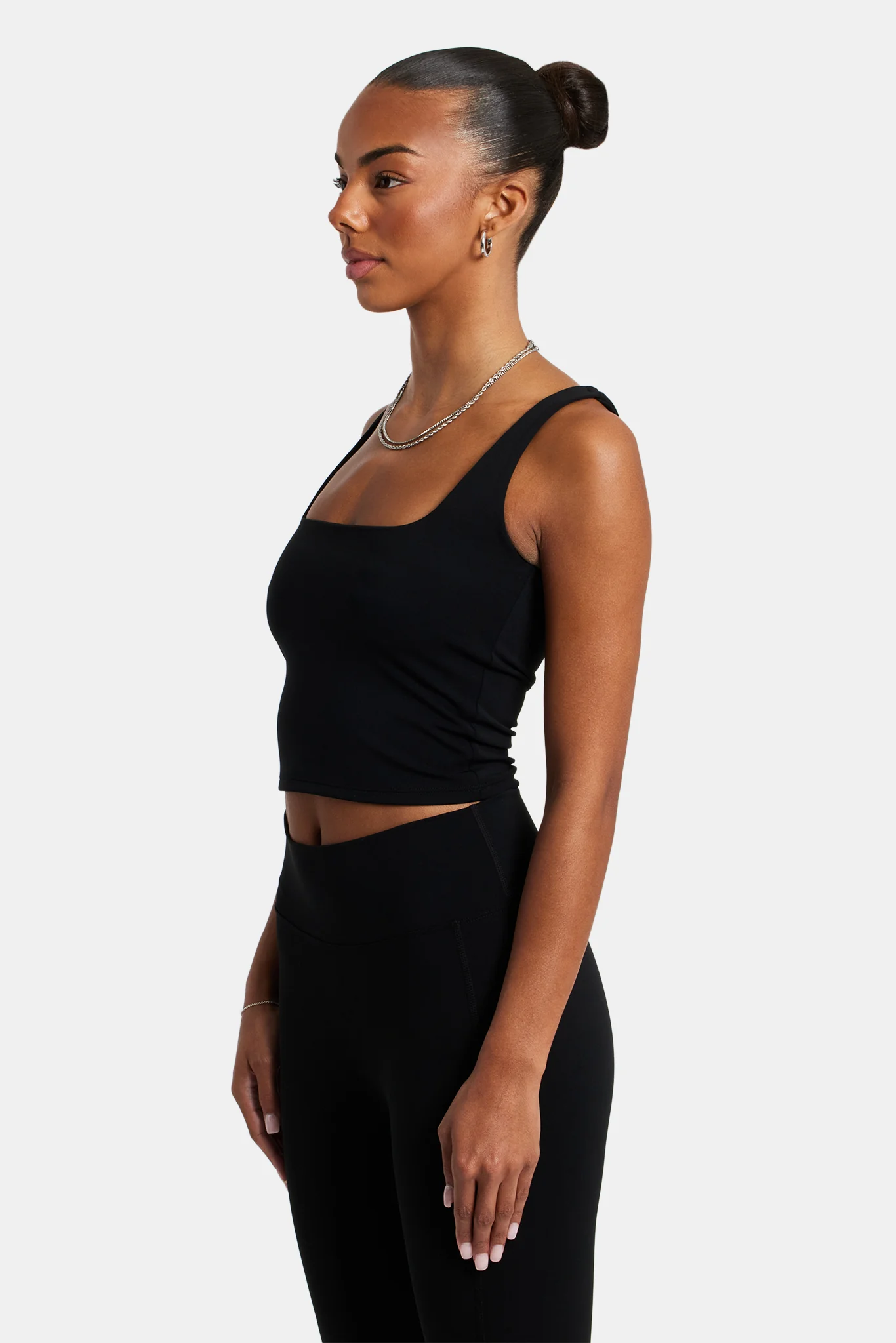 Square Neck Top - Black - Image 2