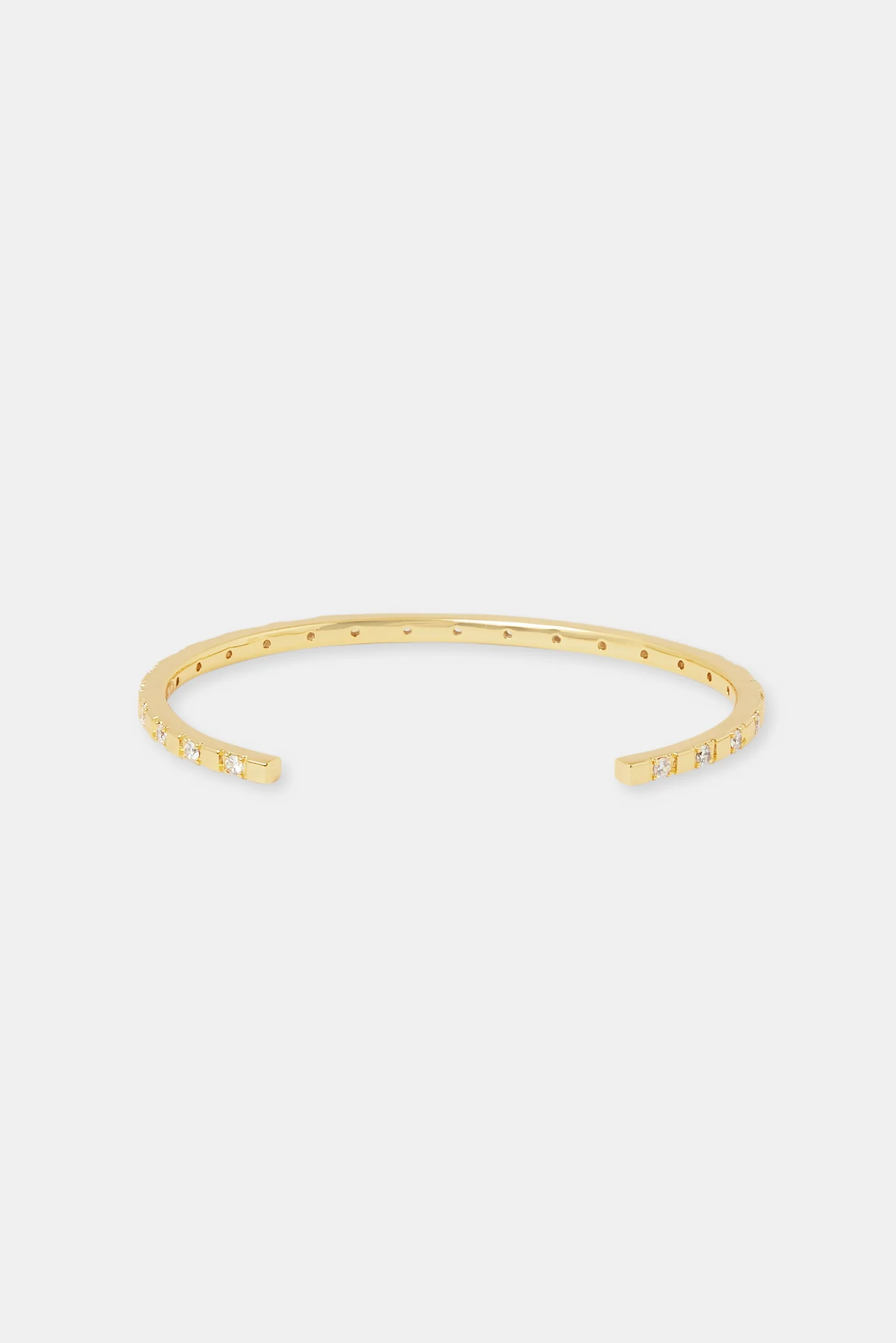 Square Polished Iced Bangle - 3mm - Image 3