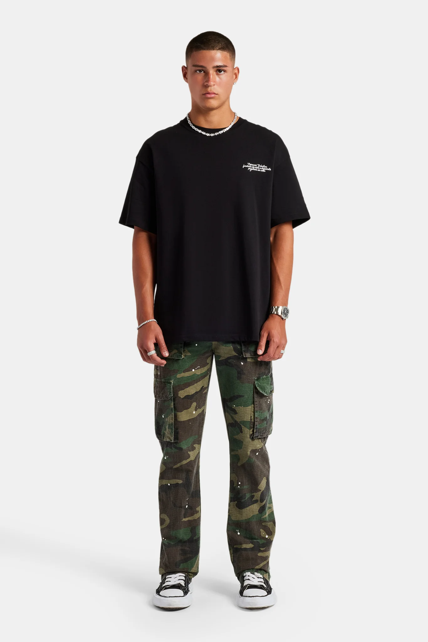 Stacked Leg Camo Cargo Trouser  - Camo - Image 3