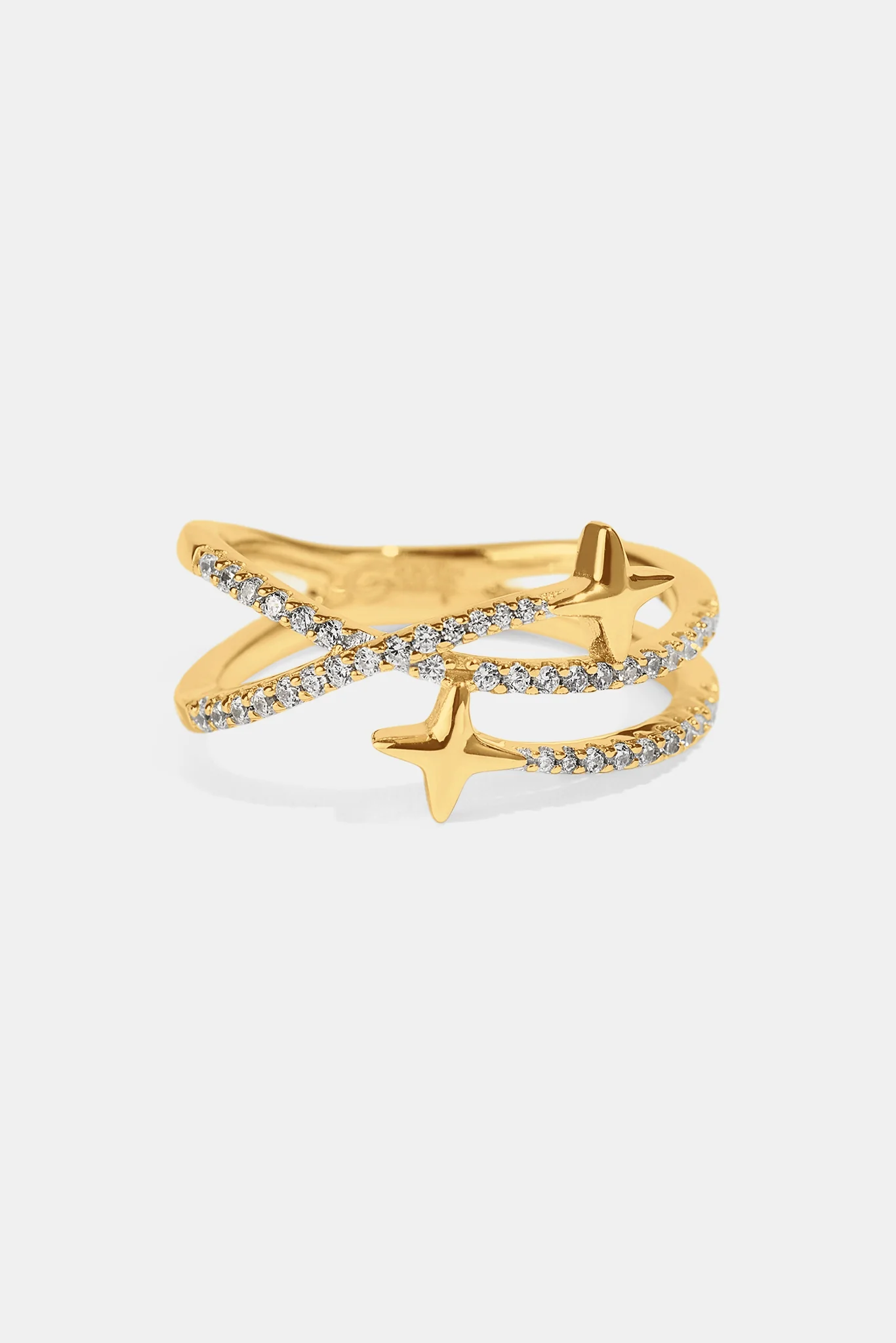 Star Band Ring - 1.5mm - Gold - Image 3