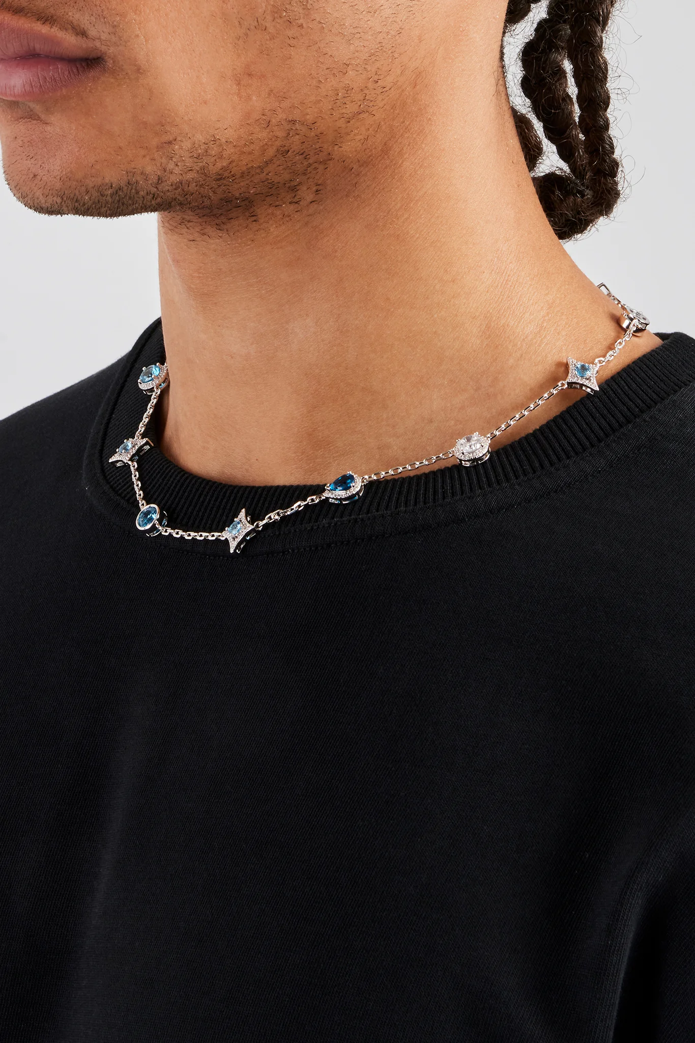 Star Motif Gemstone Rolo Chain - 10mm - Image 3