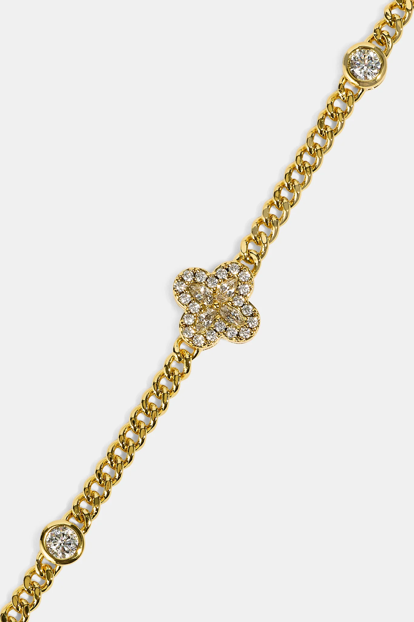 Starburst & Motif Pendant Bracelet - 10mm - Gold - Image 3