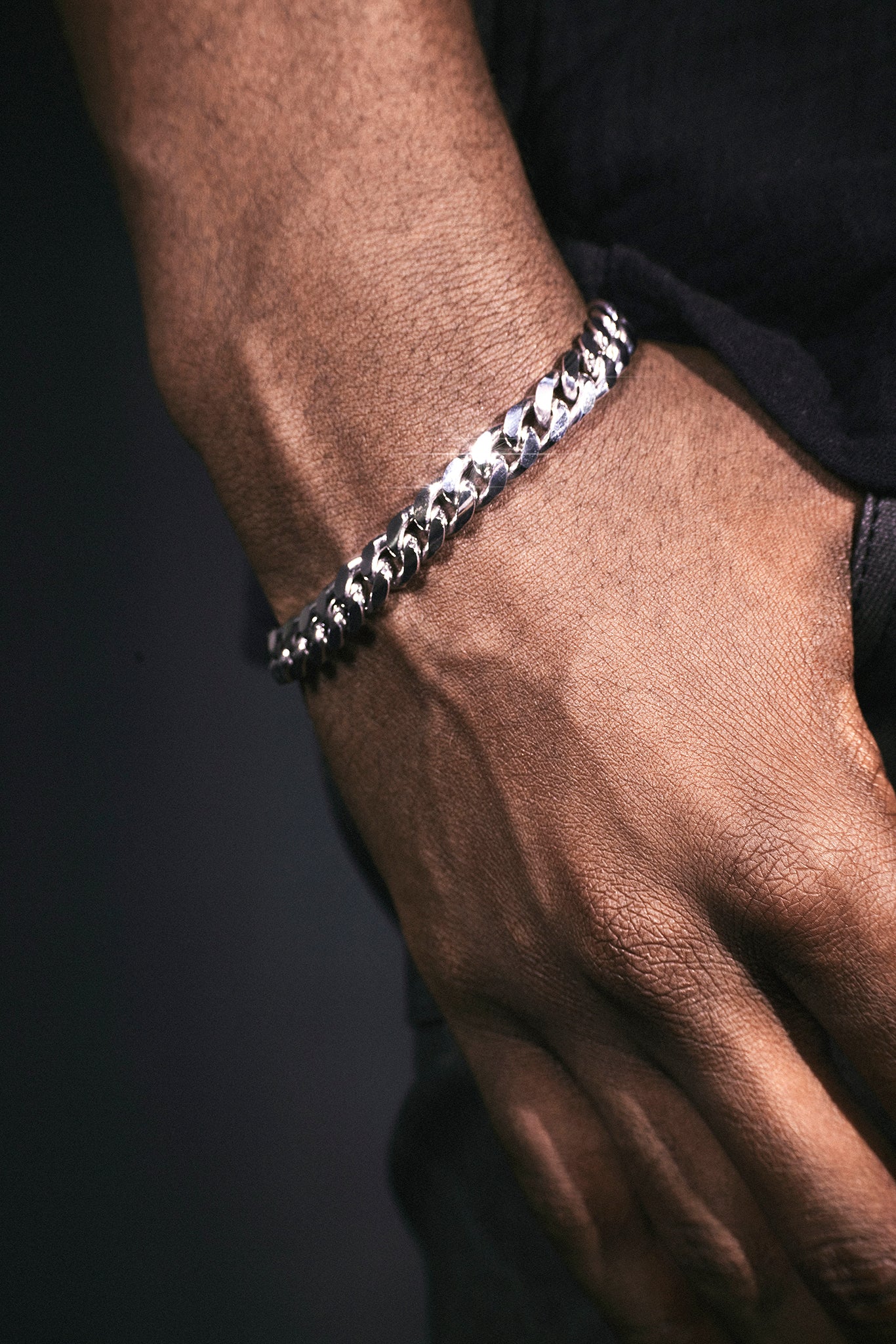 925 Sterling Silver Chunky Cuban Bracelet - Image 2