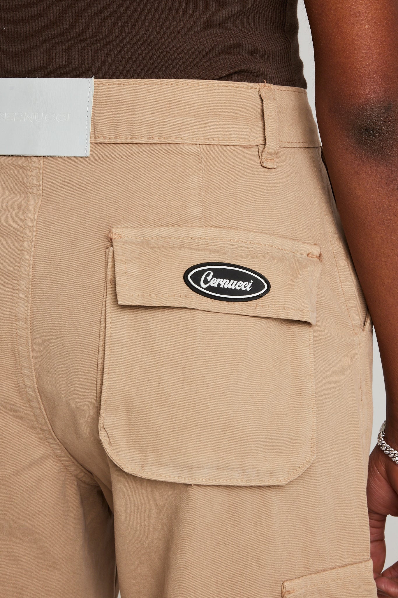 Straight Leg Cargo Trouser - Beige - Image 5