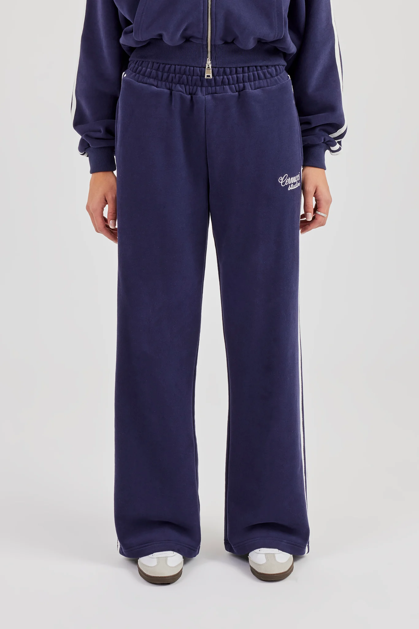 Studios Taping Wide Leg Jogger - Navy Blue - Image 2