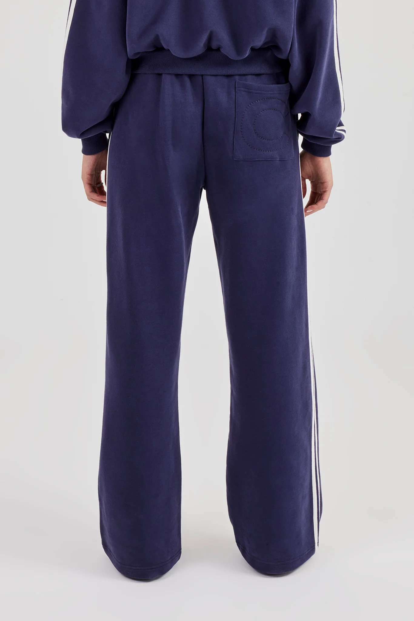 Studios Taping Wide Leg Jogger - Navy Blue - Image 3