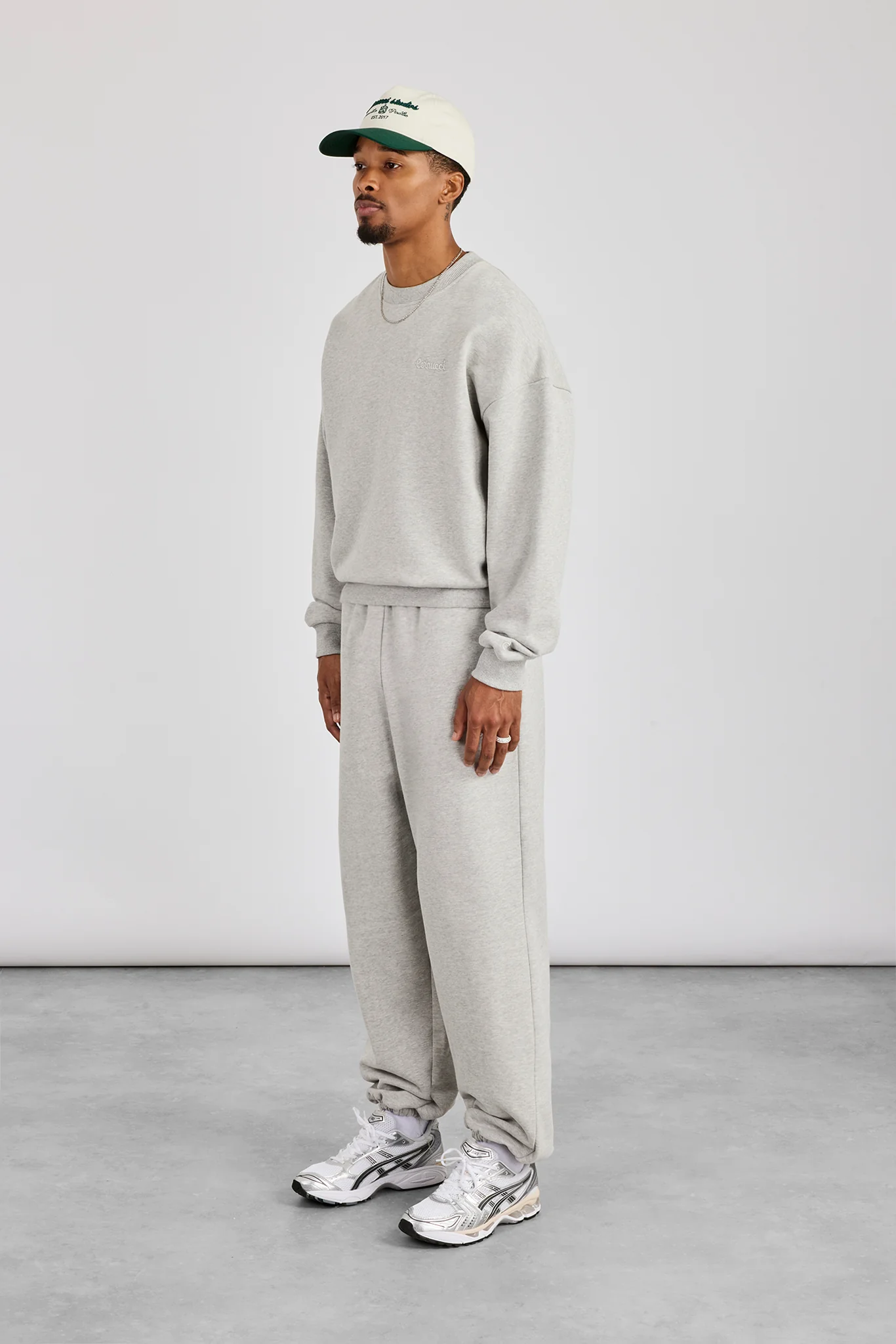 Sweater & Cuffed Jogger - Grey Marl - Image 2