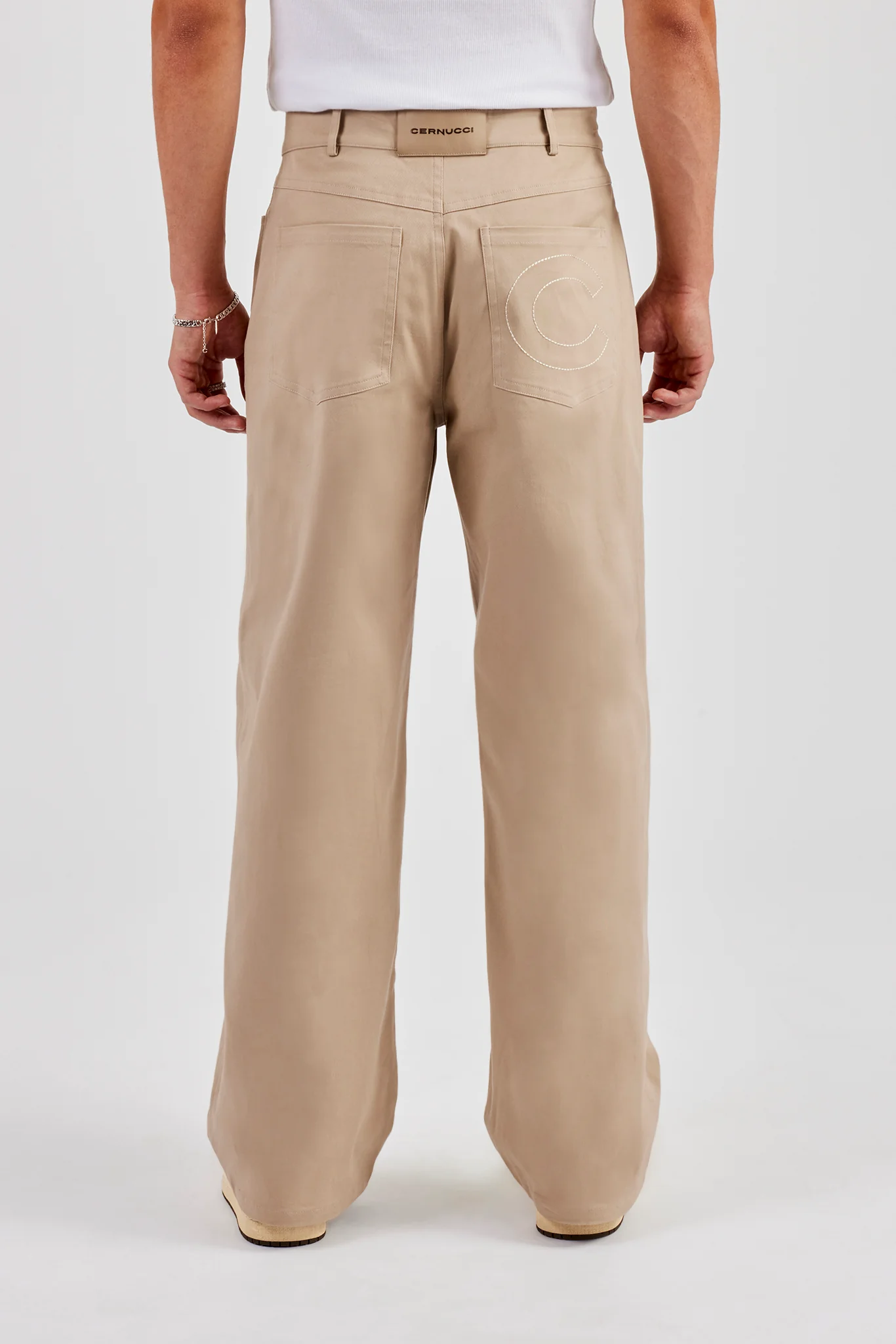 Tailored Relaxed Trouser - Sand - Image 3