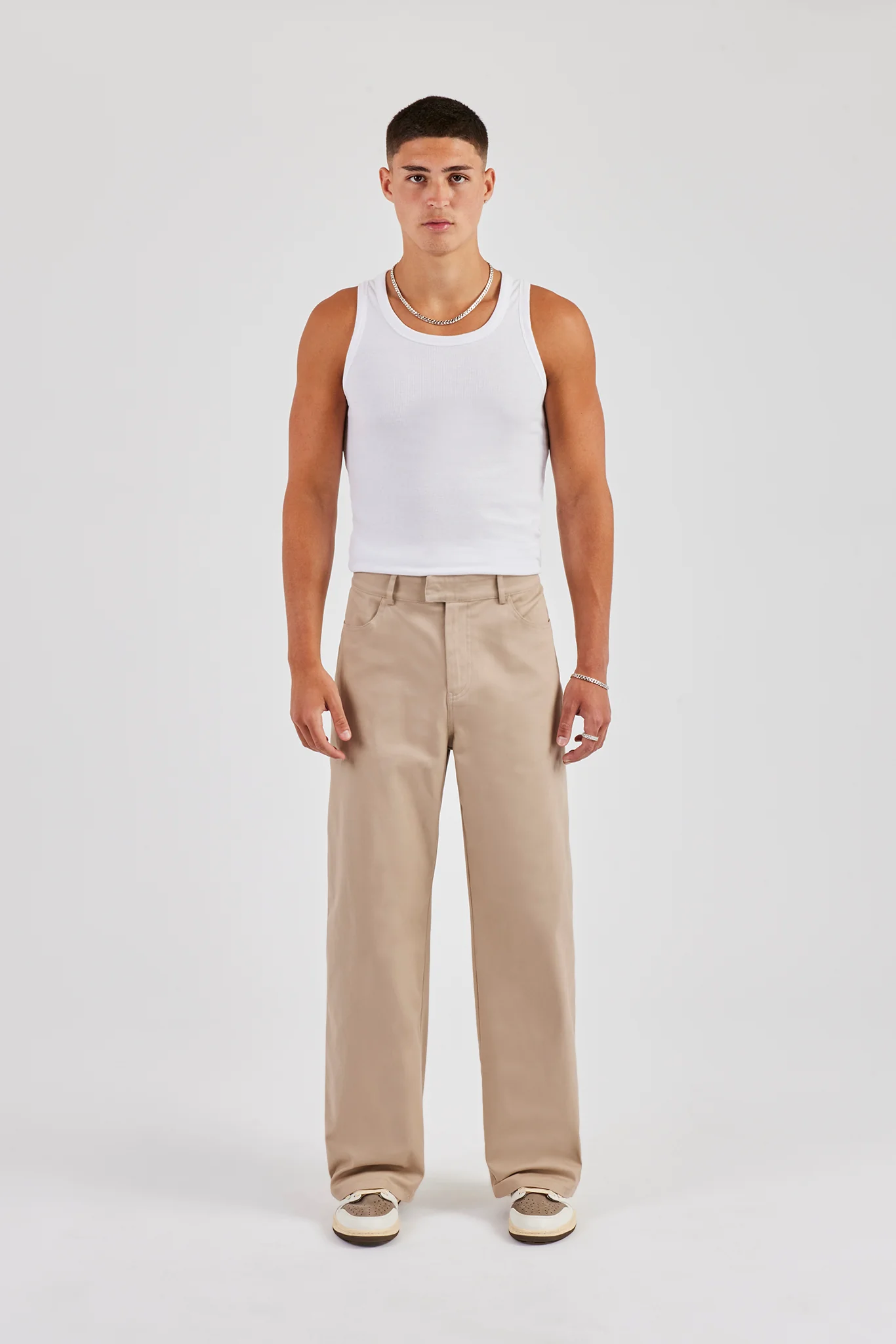 Tailored Relaxed Trouser - Sand - Image 4