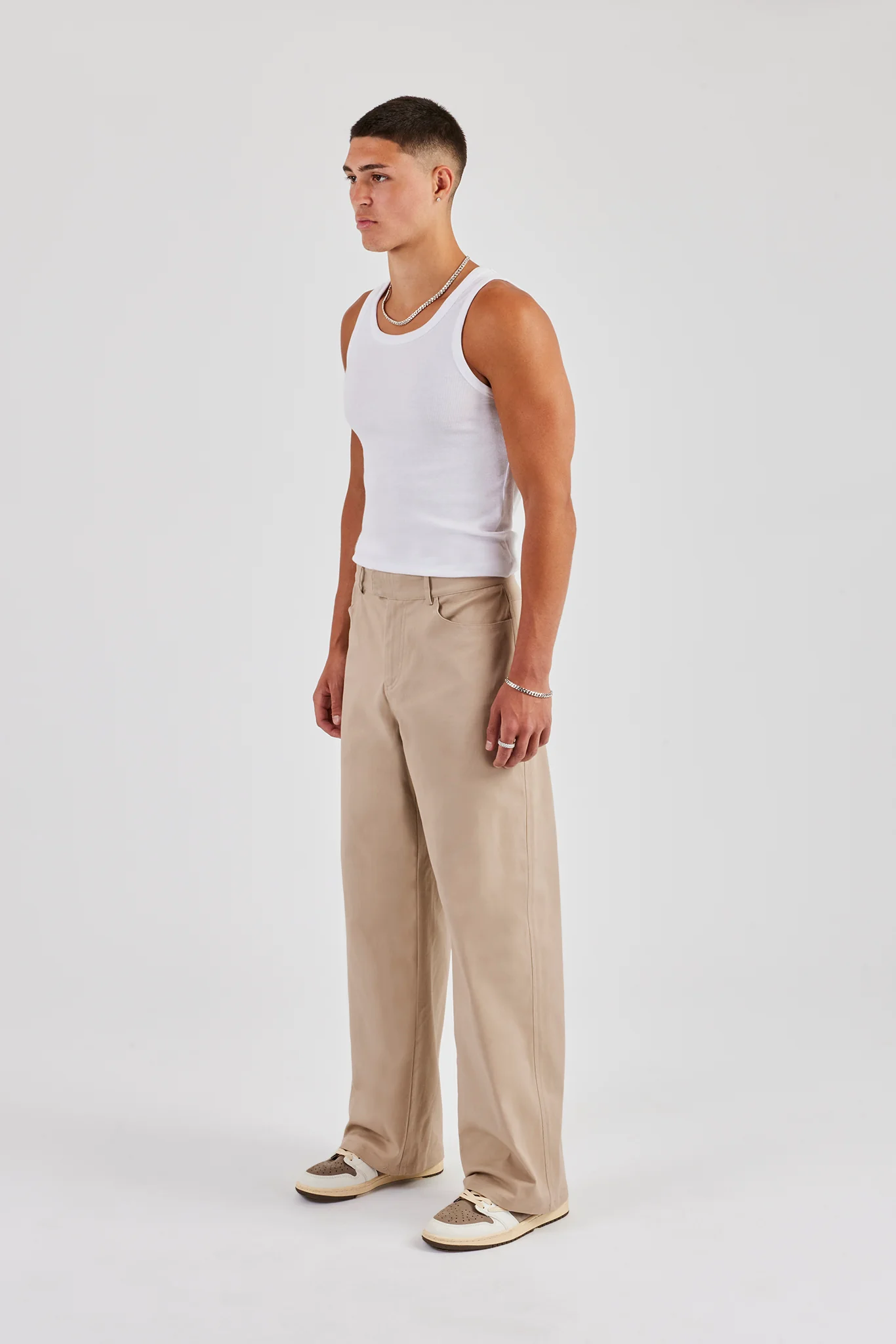 Tailored Relaxed Trouser - Sand - Image 5