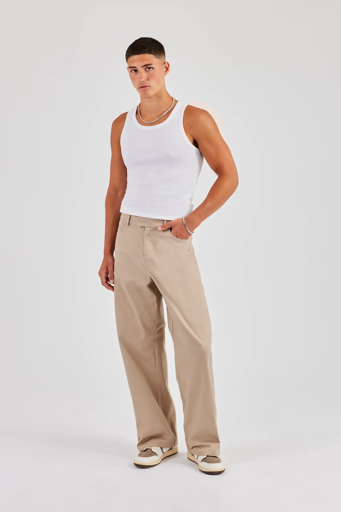 Tailored Relaxed Trouser - Sand - Image 6