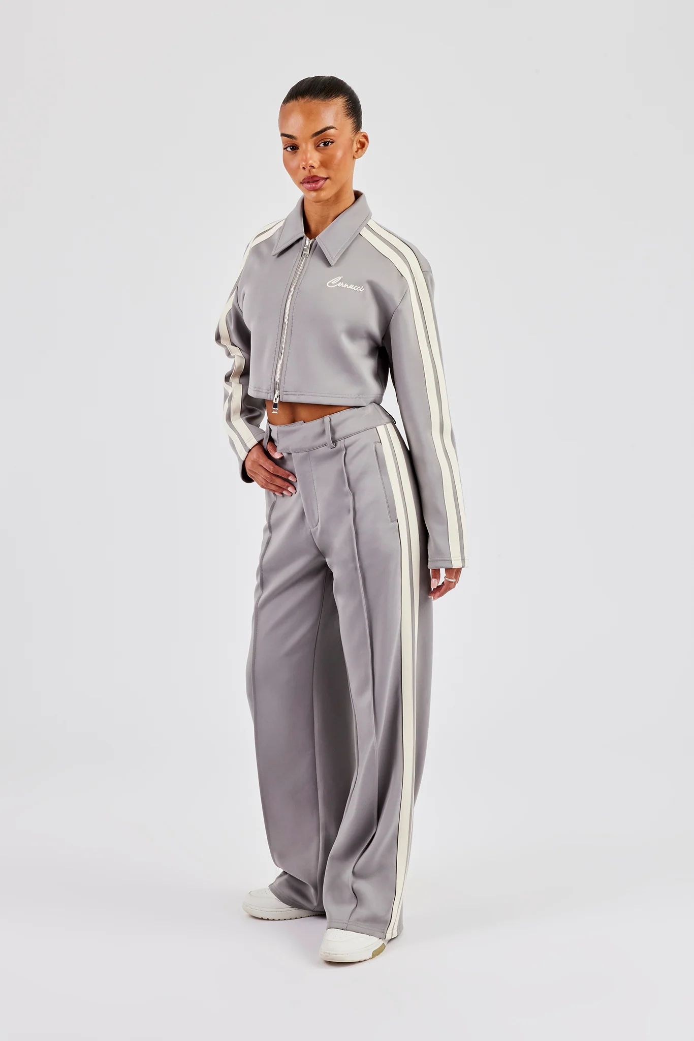 Tailored Taping Trouser - Grey - Image 4
