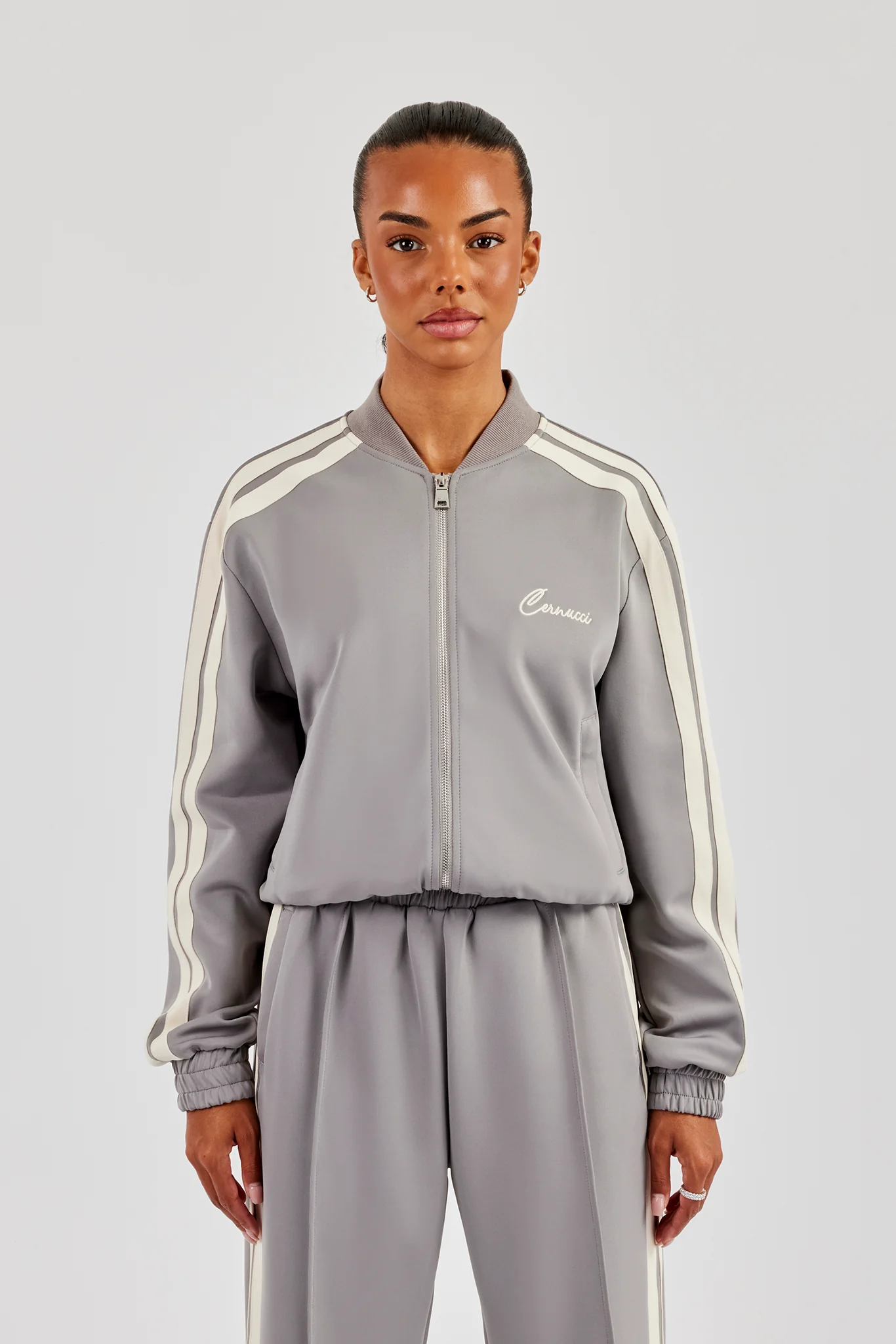 Taping Bomber Jacket - Grey - Image 2