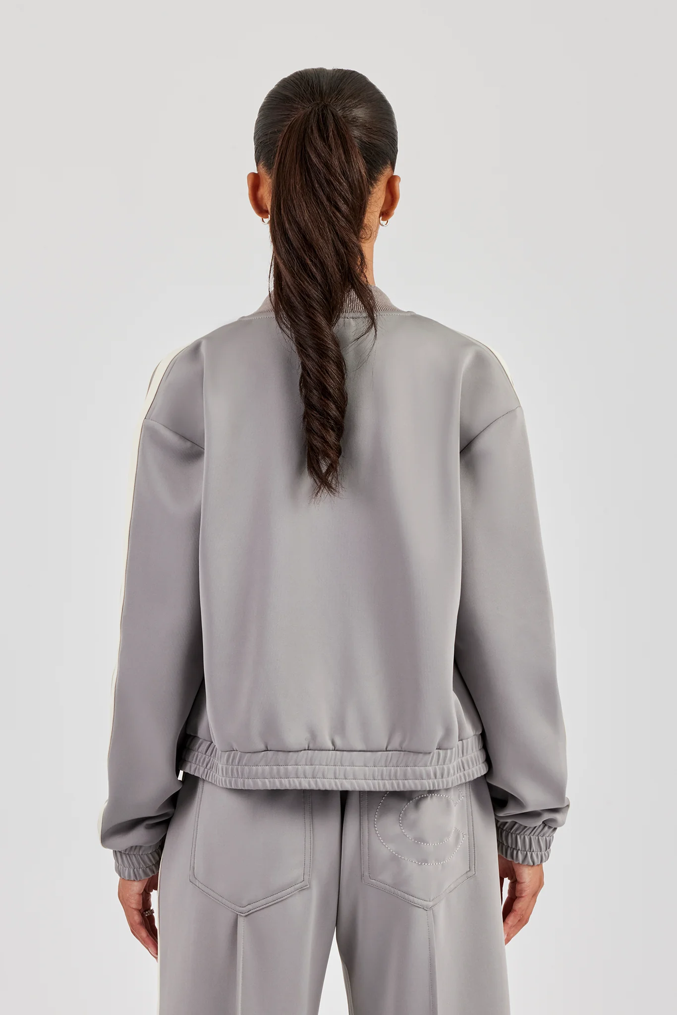 Taping Bomber Jacket - Grey - Image 3