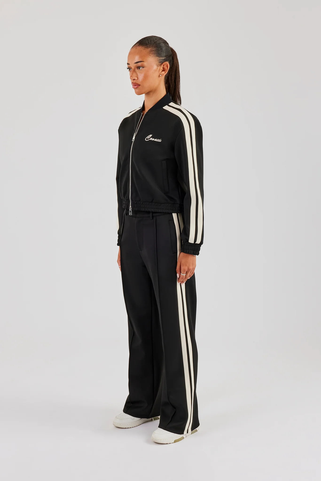 Taping Bomber Jacket & Tailored Trousers - Black - Image 2