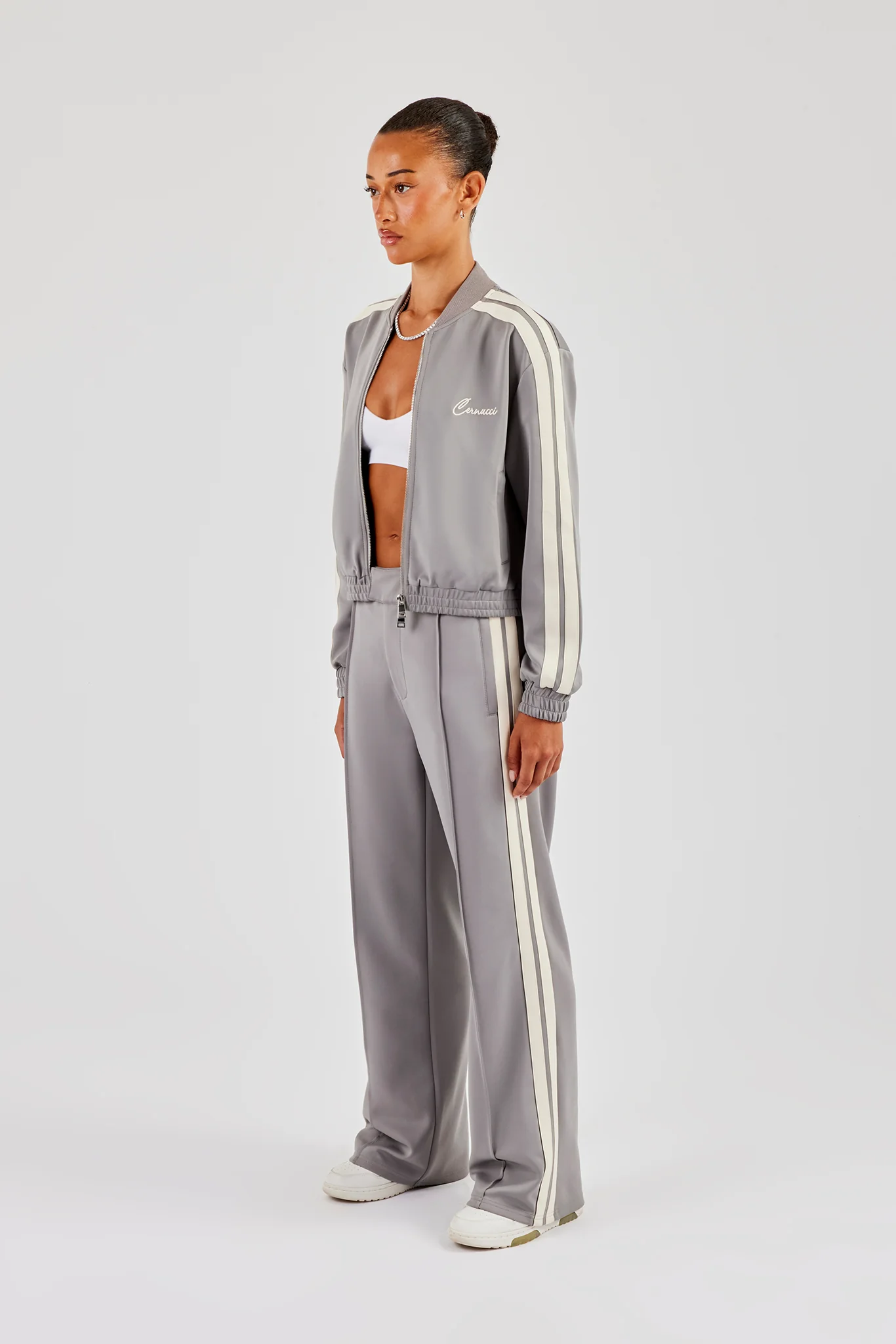 Taping Bomber Jacket & Tailored Trousers - Grey - Image 2