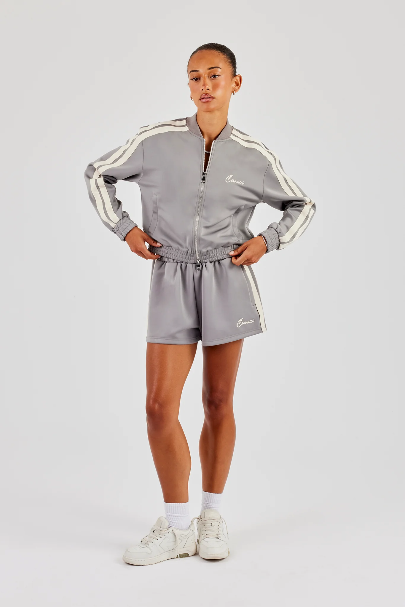 Taping Bomber Jacket & Taping Shorts - Grey - Image 3