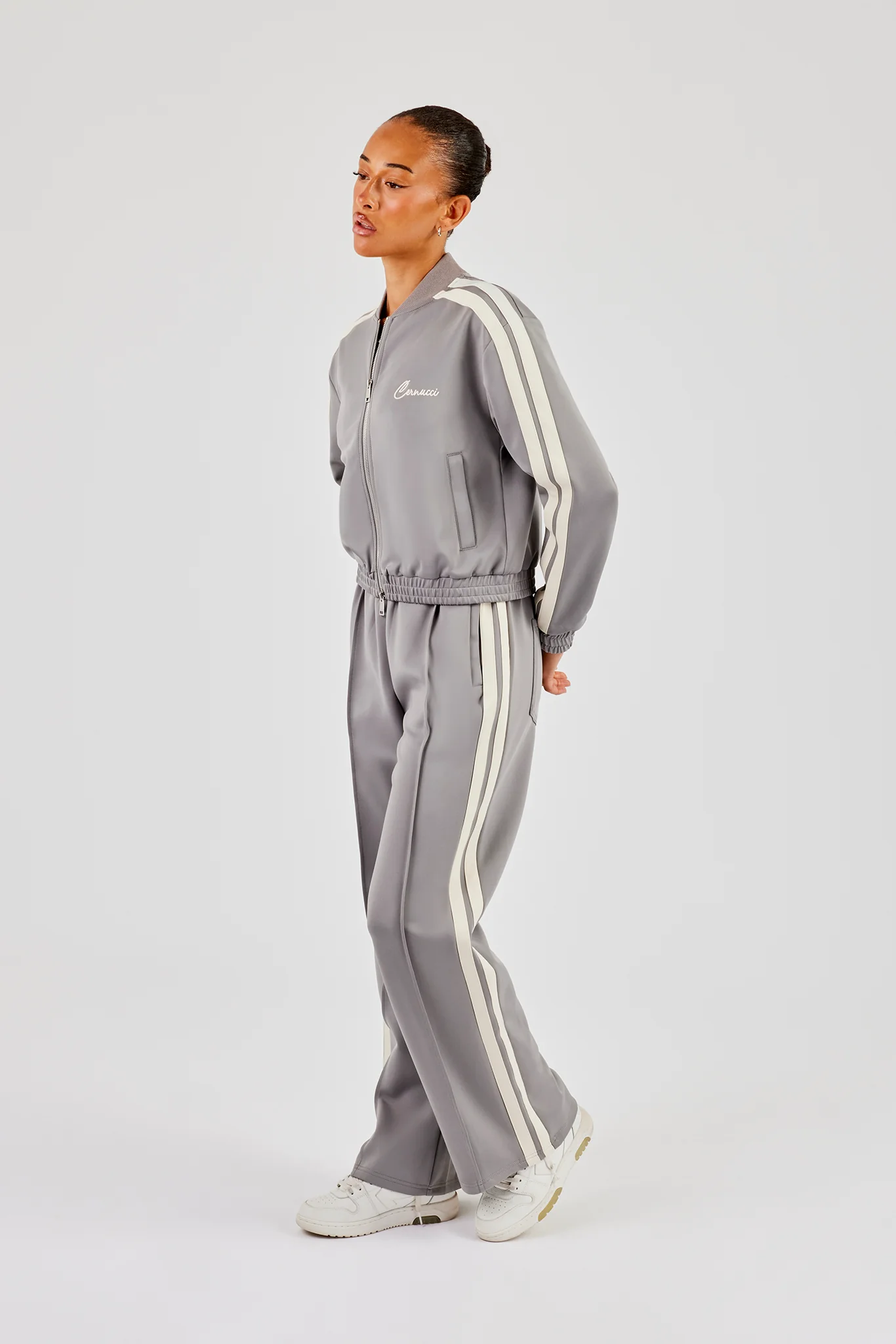 Taping Bomber Tracksuit - Grey - Image 2