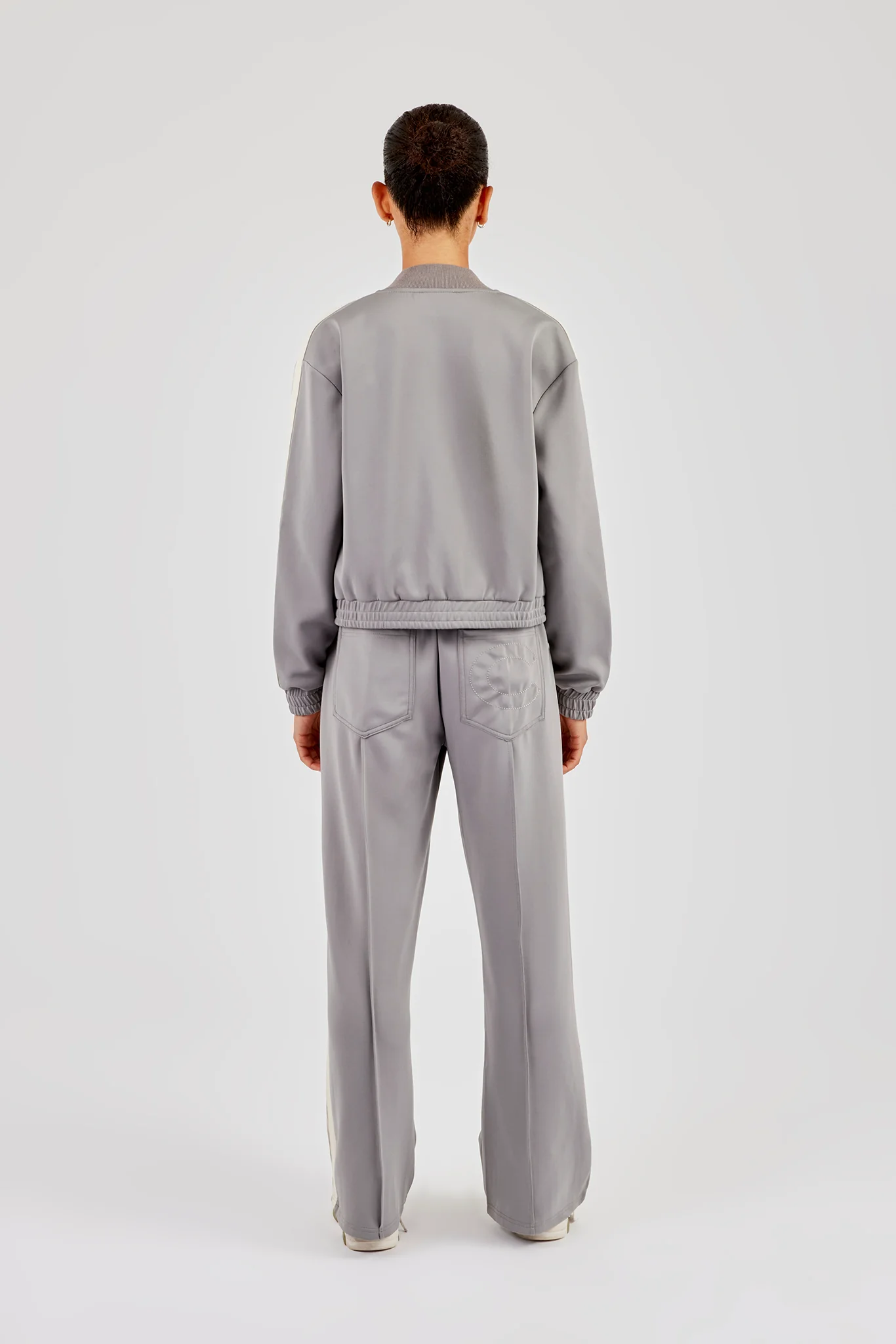 Taping Bomber Tracksuit - Grey - Image 4