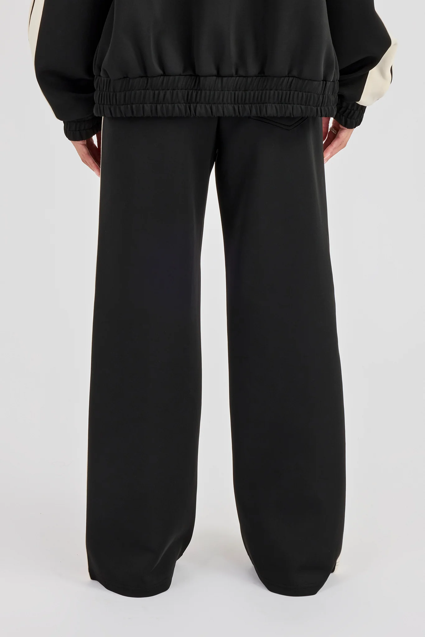 Taping Contrast Waistband Track Pant - Black - Image 4