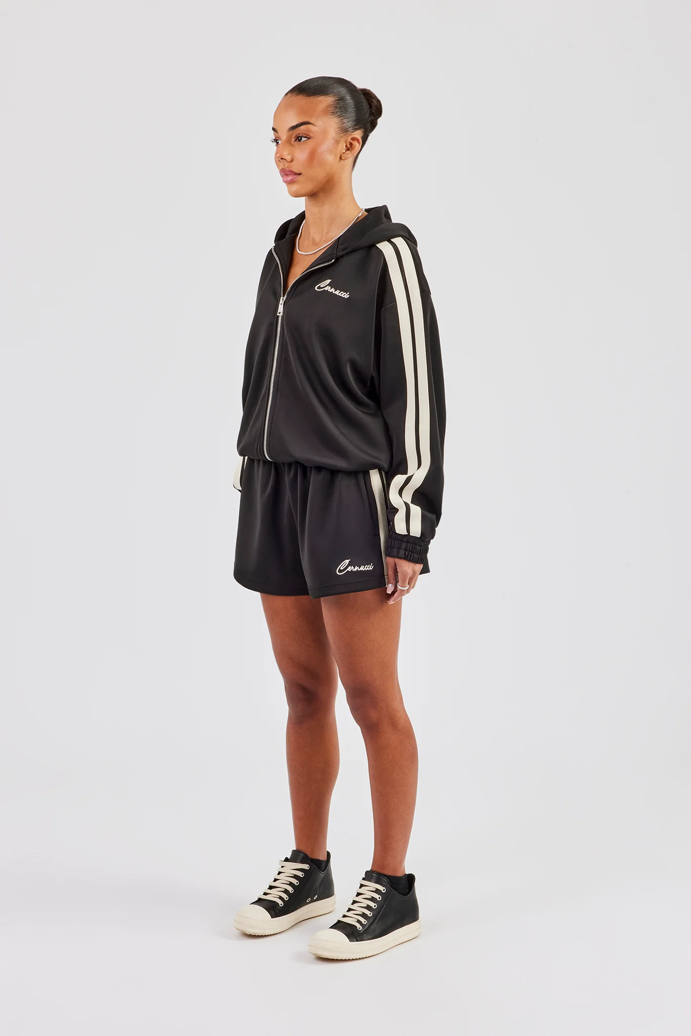 Taping Hooded Jacket & Taping Short - Black - Image 2