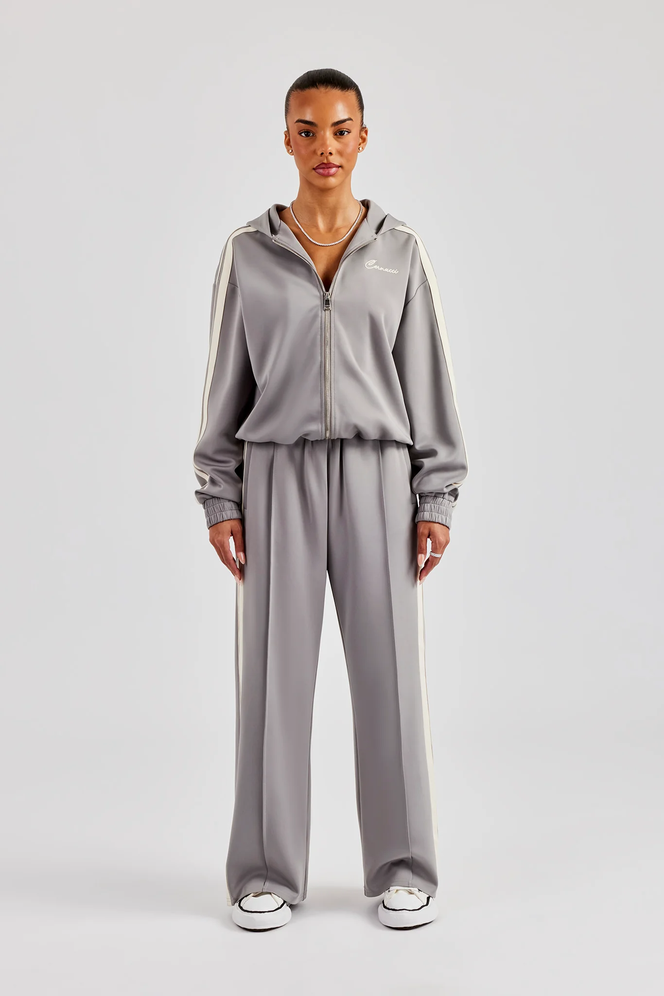 Taping Hooded Tracksuit - Grey - Image 12