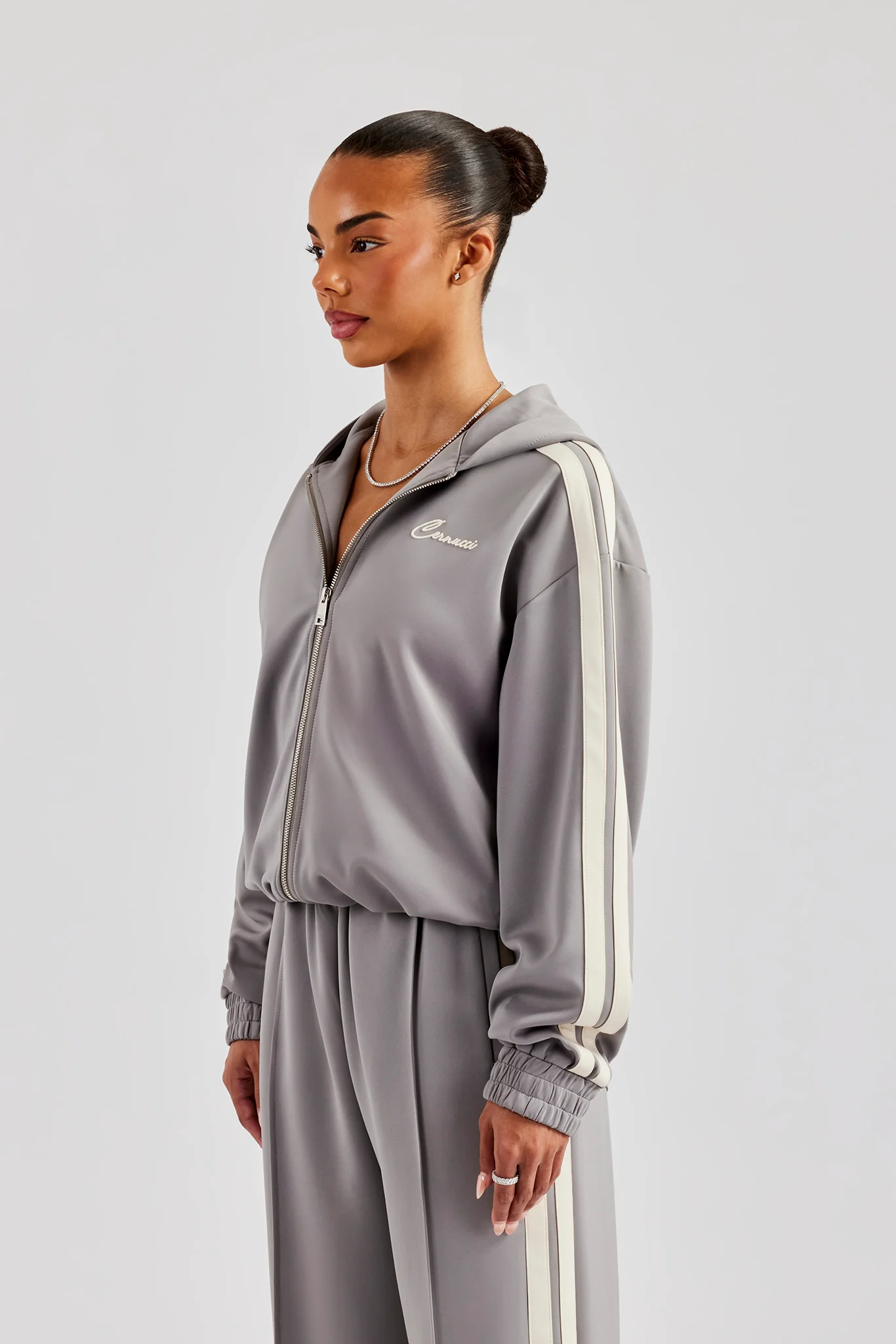 Taping Hooded Tracksuit - Grey - Image 18