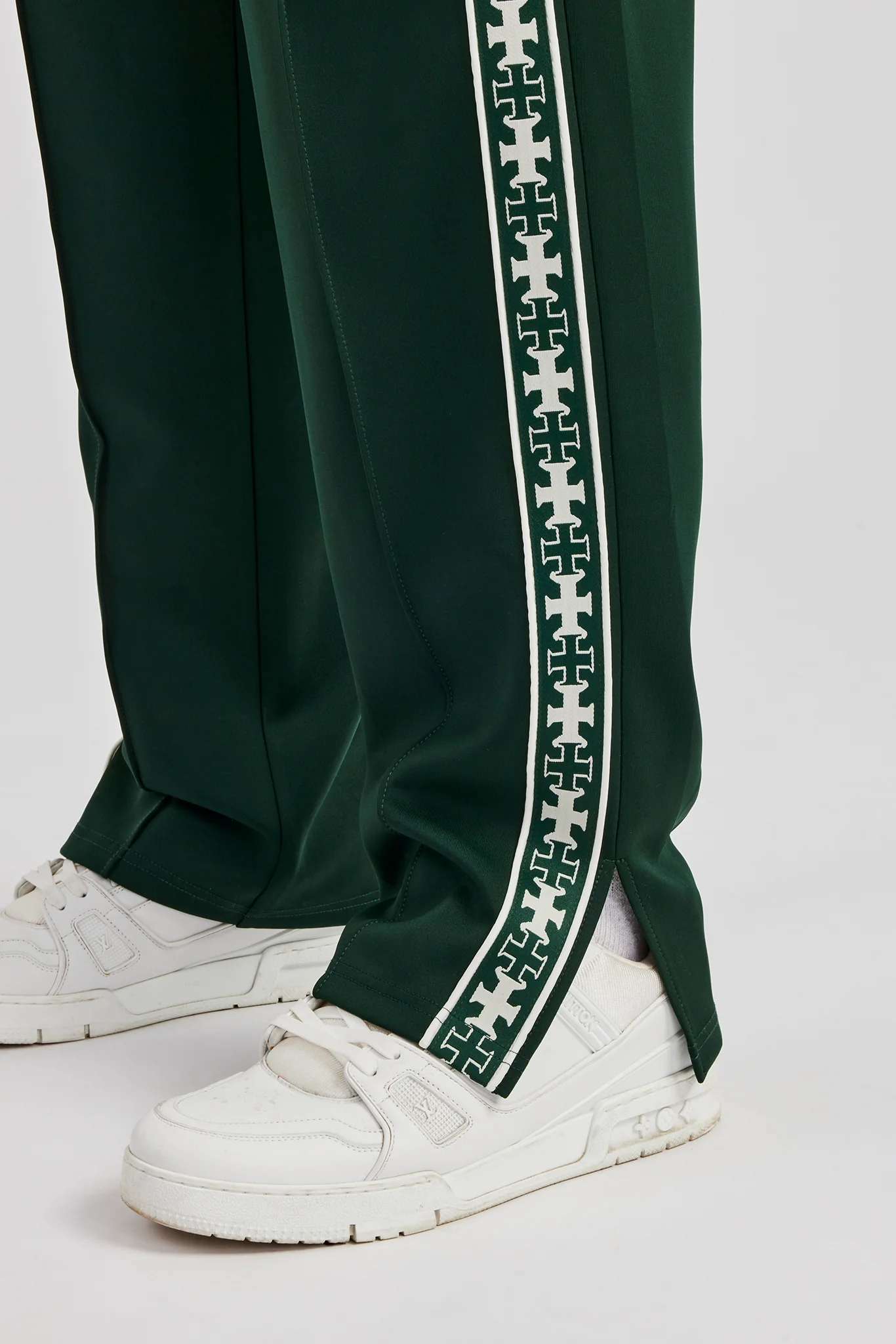 Taping Split Hem Track Pant - Forest Green - Image 4
