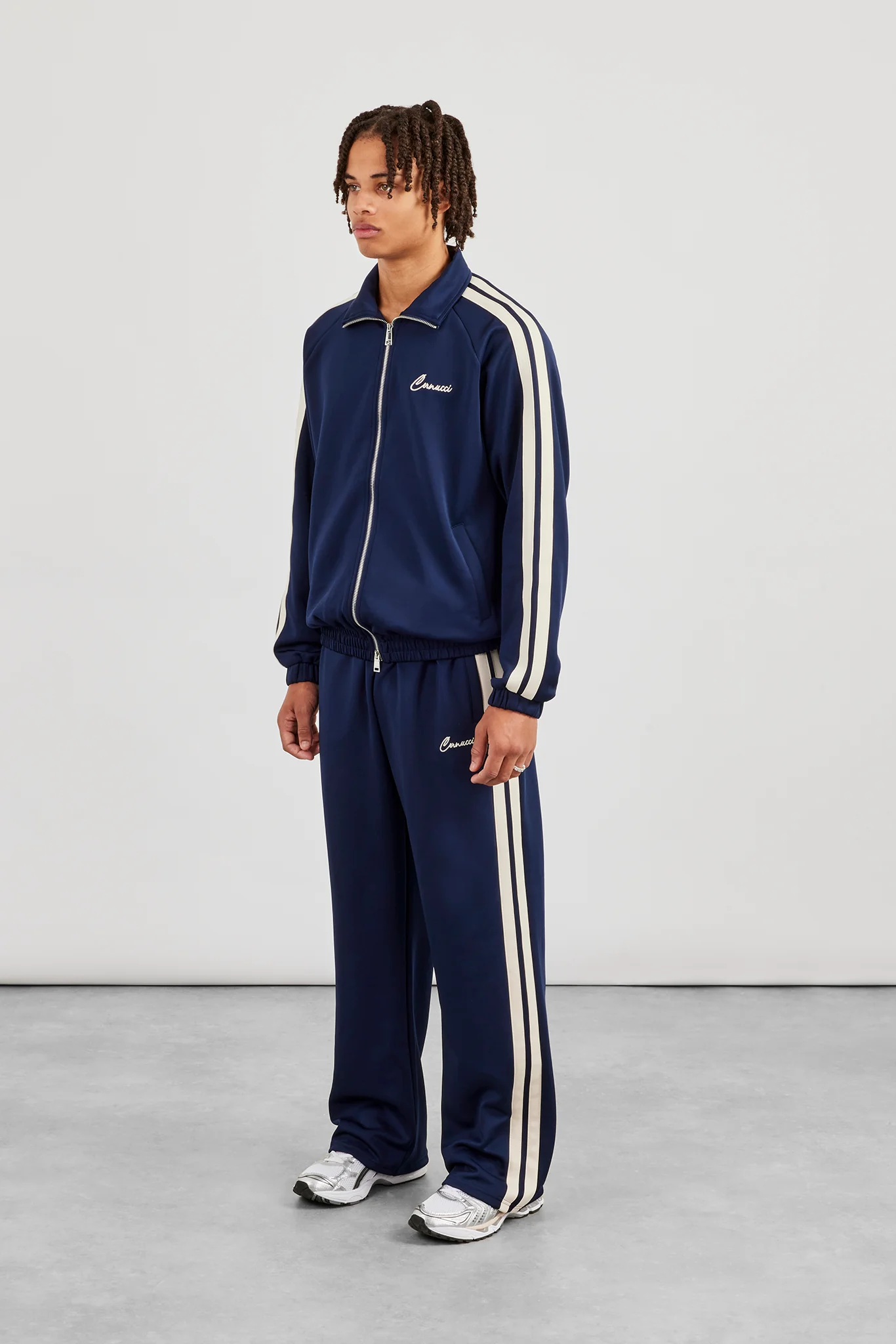 Taping Track Jacket & Relaxed Track Pant - Navy Blue - Image 2