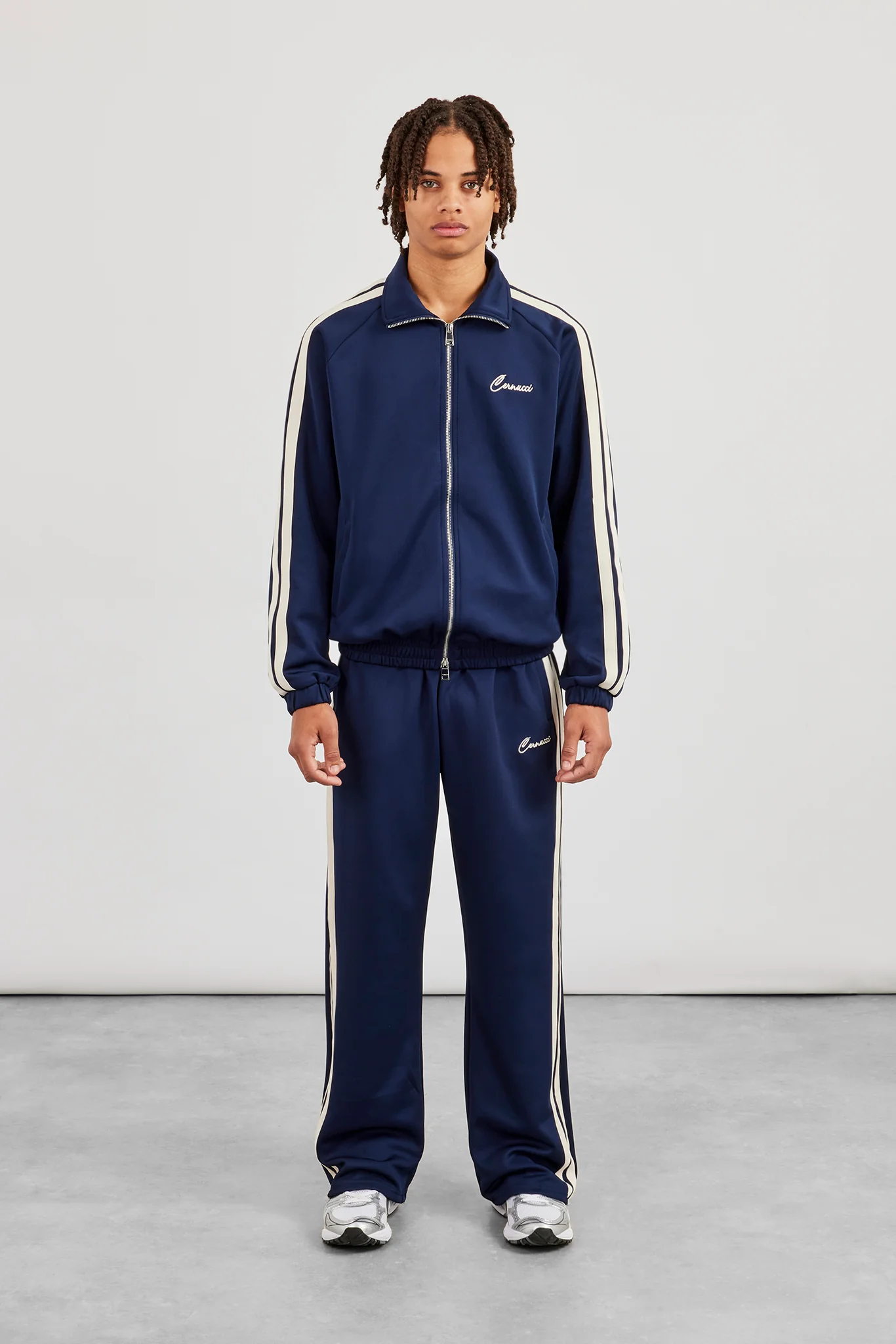 Taping Track Jacket & Relaxed Track Pant - Navy Blue - Image 4