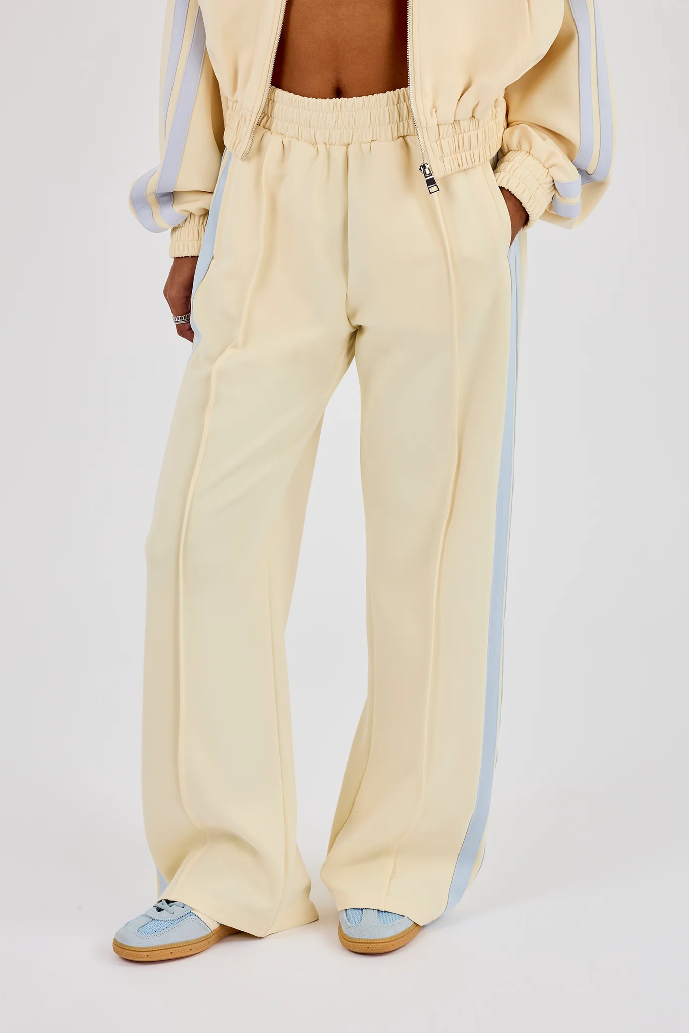 Taping Wide Leg Pant - Butter Yellow - Image 2