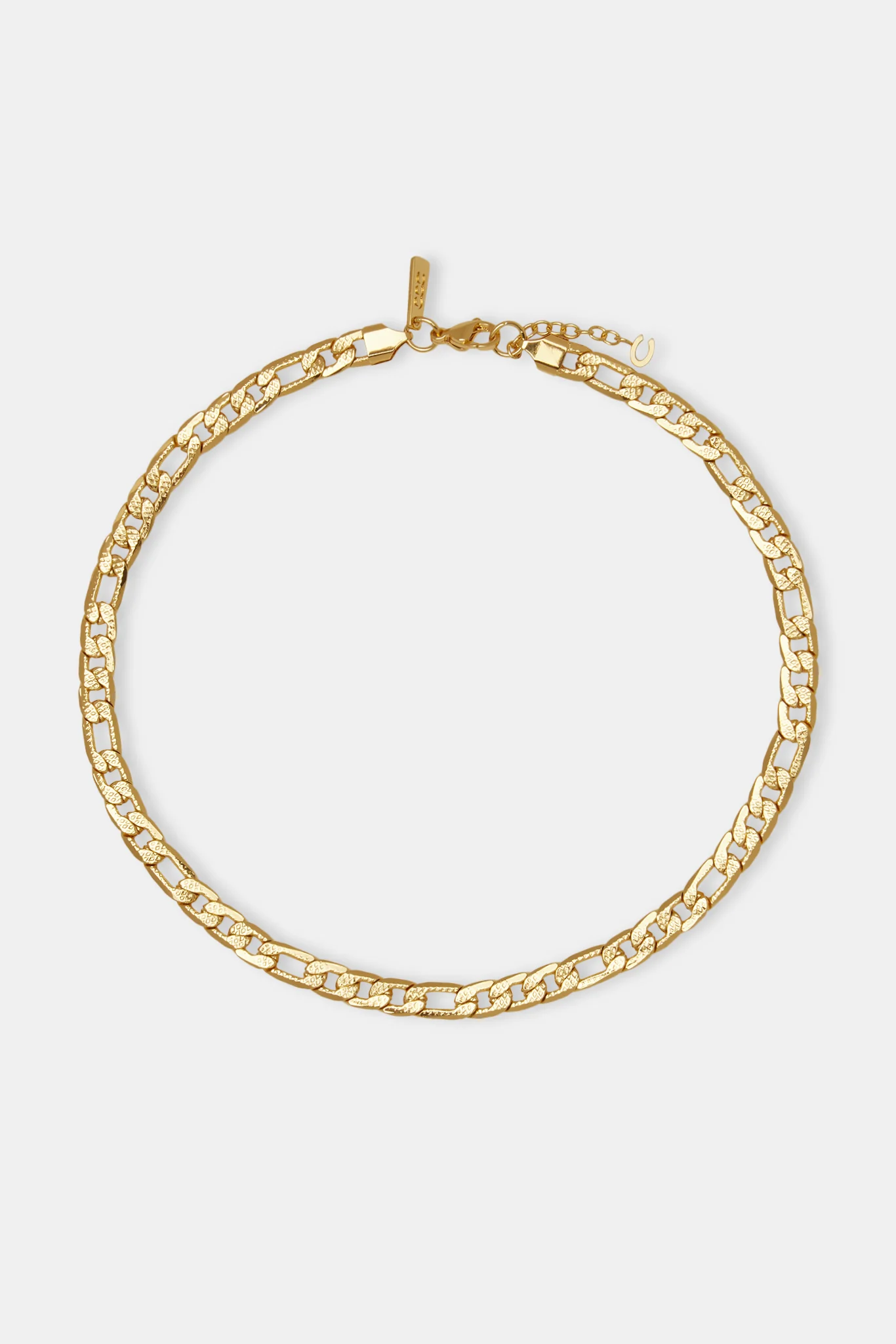 Textured Figaro Chain - 6mm - Gold - Image 3