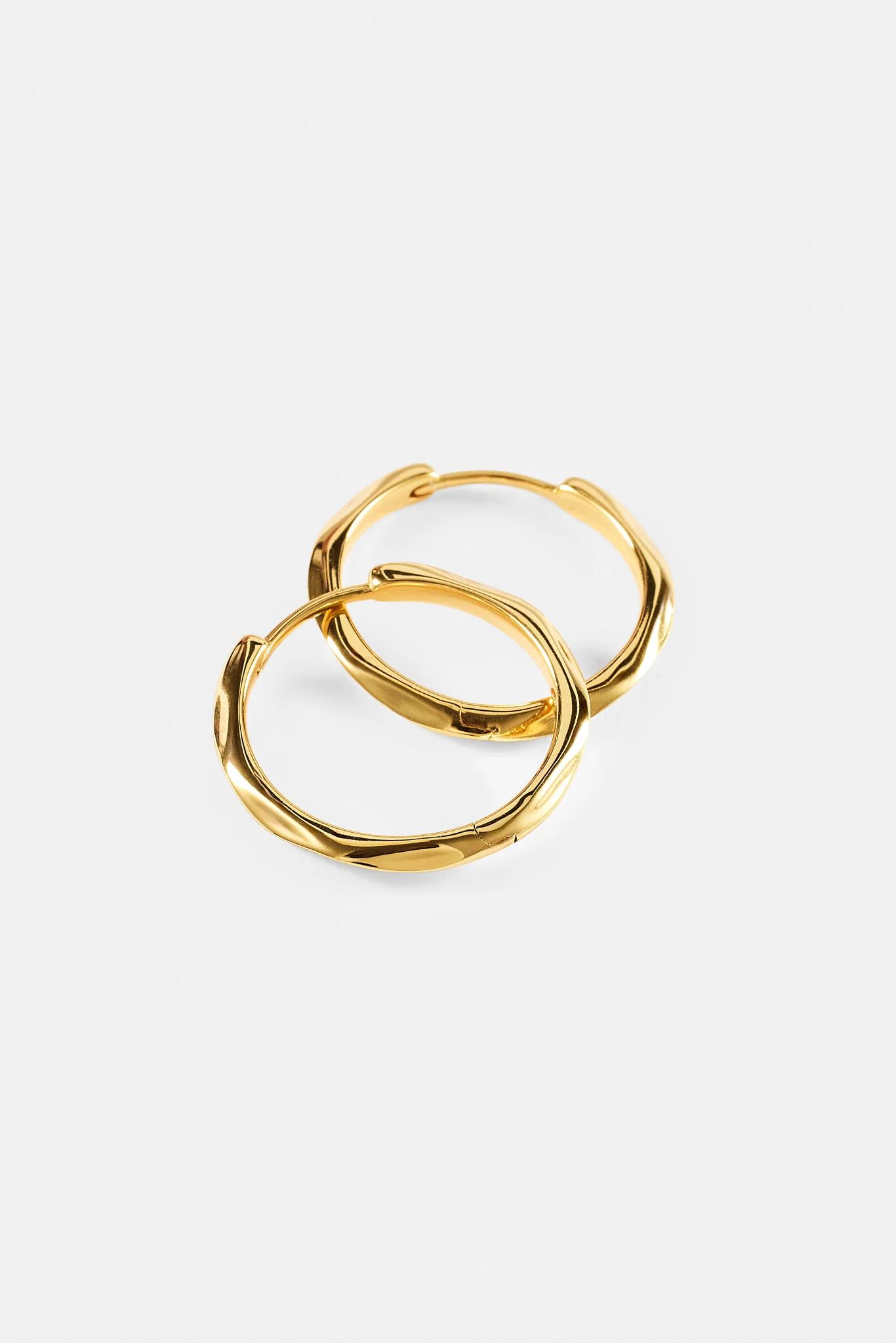 Textured Hoop Earrings - 20mm - Image 3