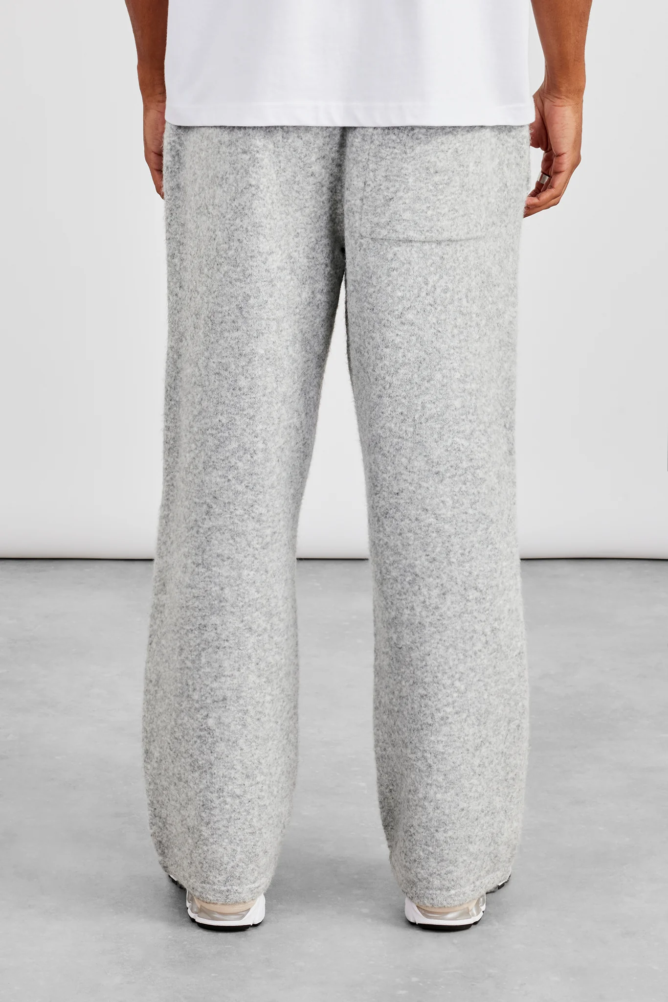 Textured Knitted Jogger - Grey - Image 3