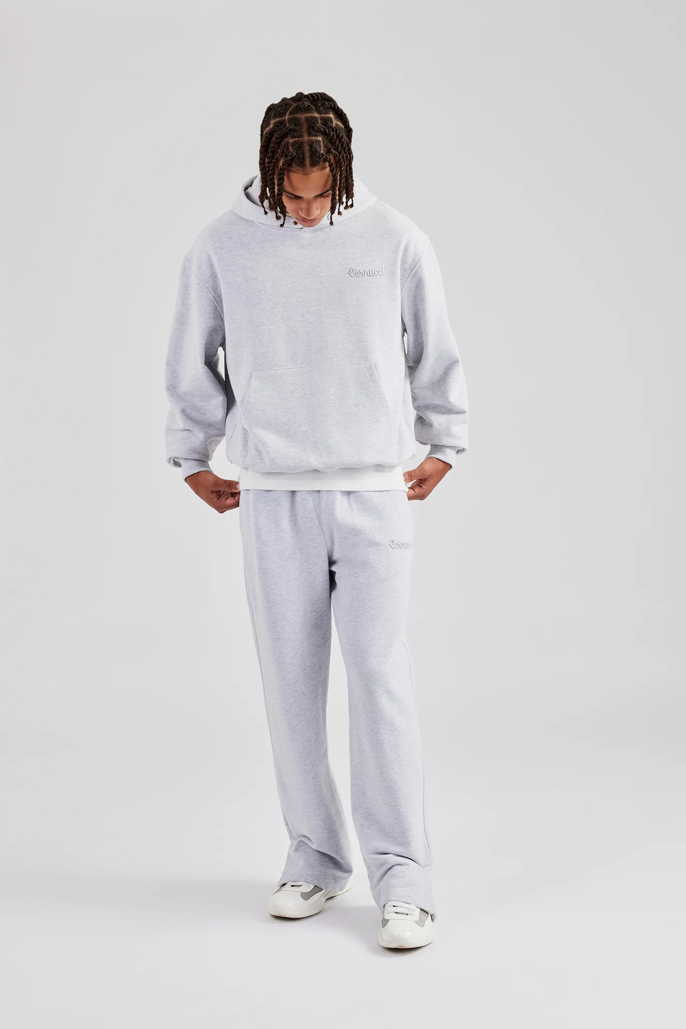 Tonal Oversized Tracksuit - Ash Grey - Image 5