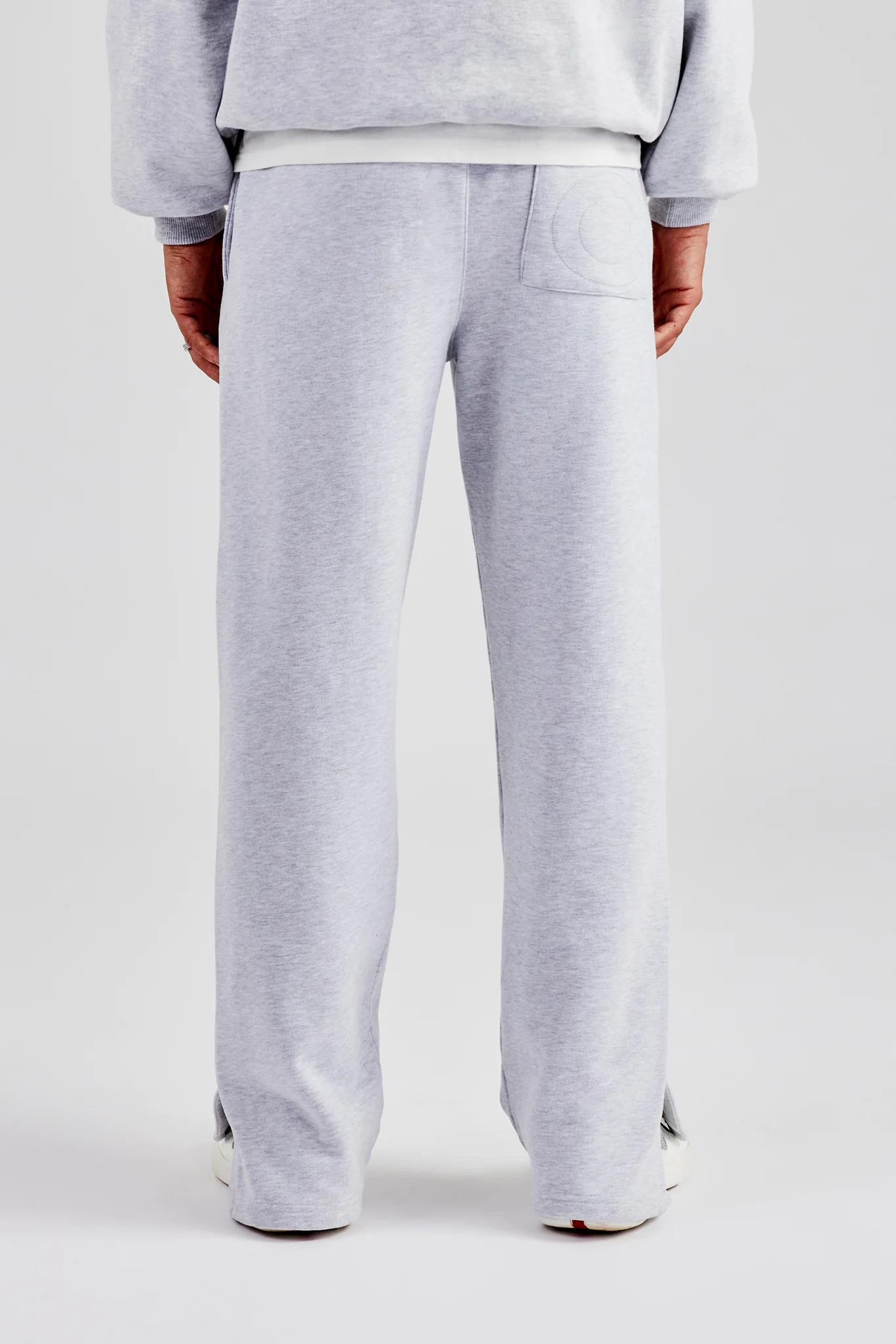 Tonal Split Hem Jogger - Ash Grey - Image 4