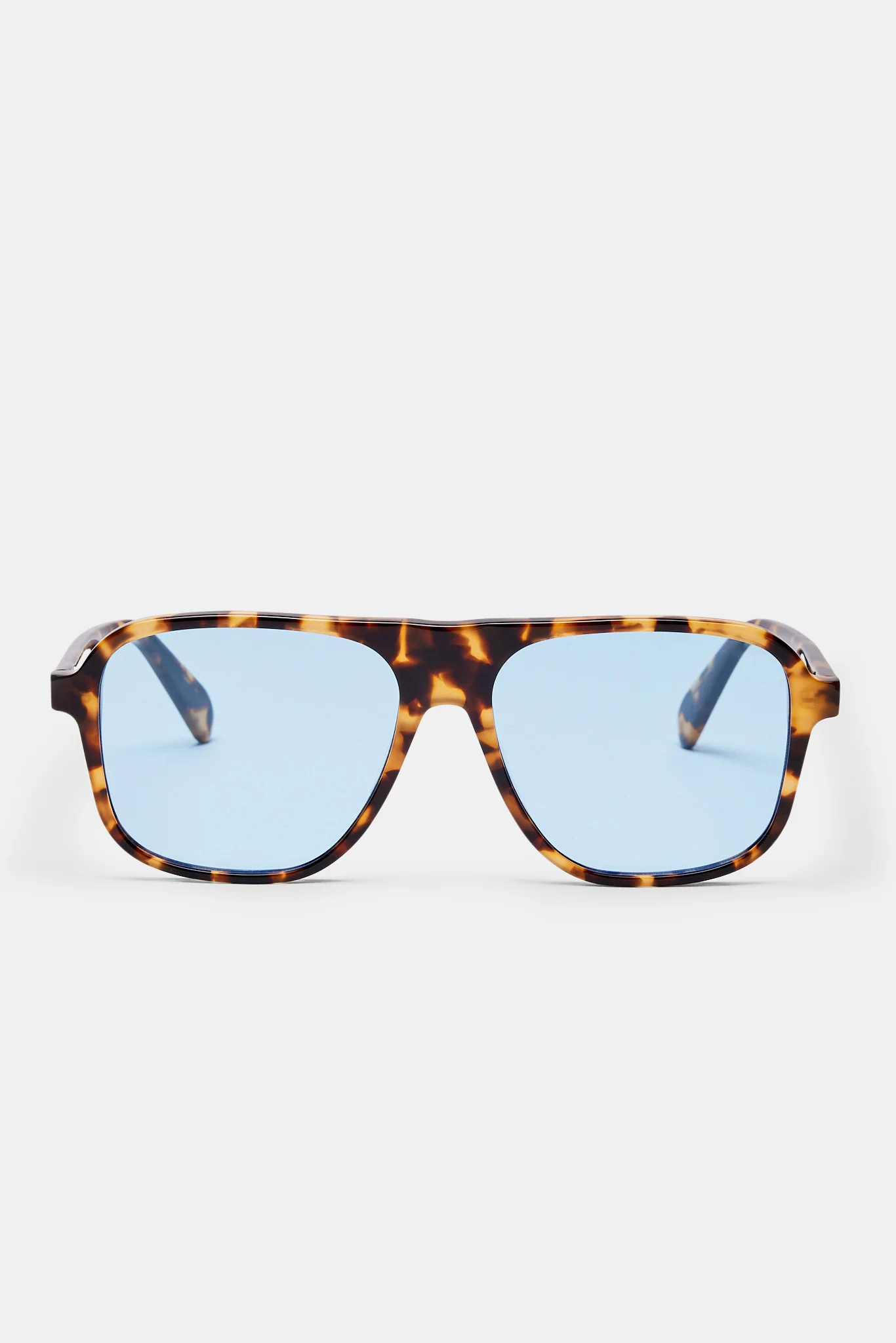 Tortoise Shell Aviator Sunglasses - Brown - Image 3