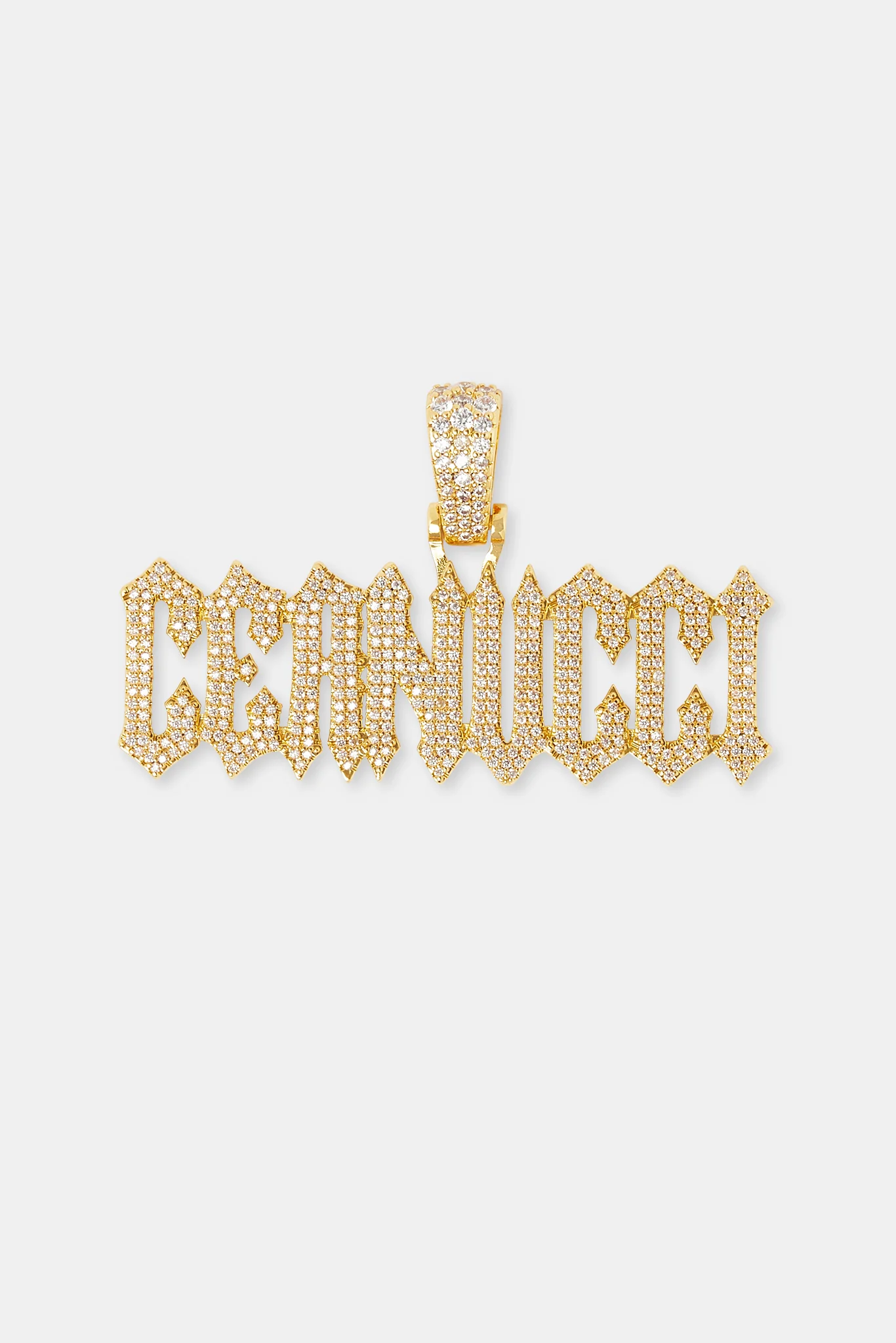 Trap Font Pendant - 22mm - Gold - Image 2
