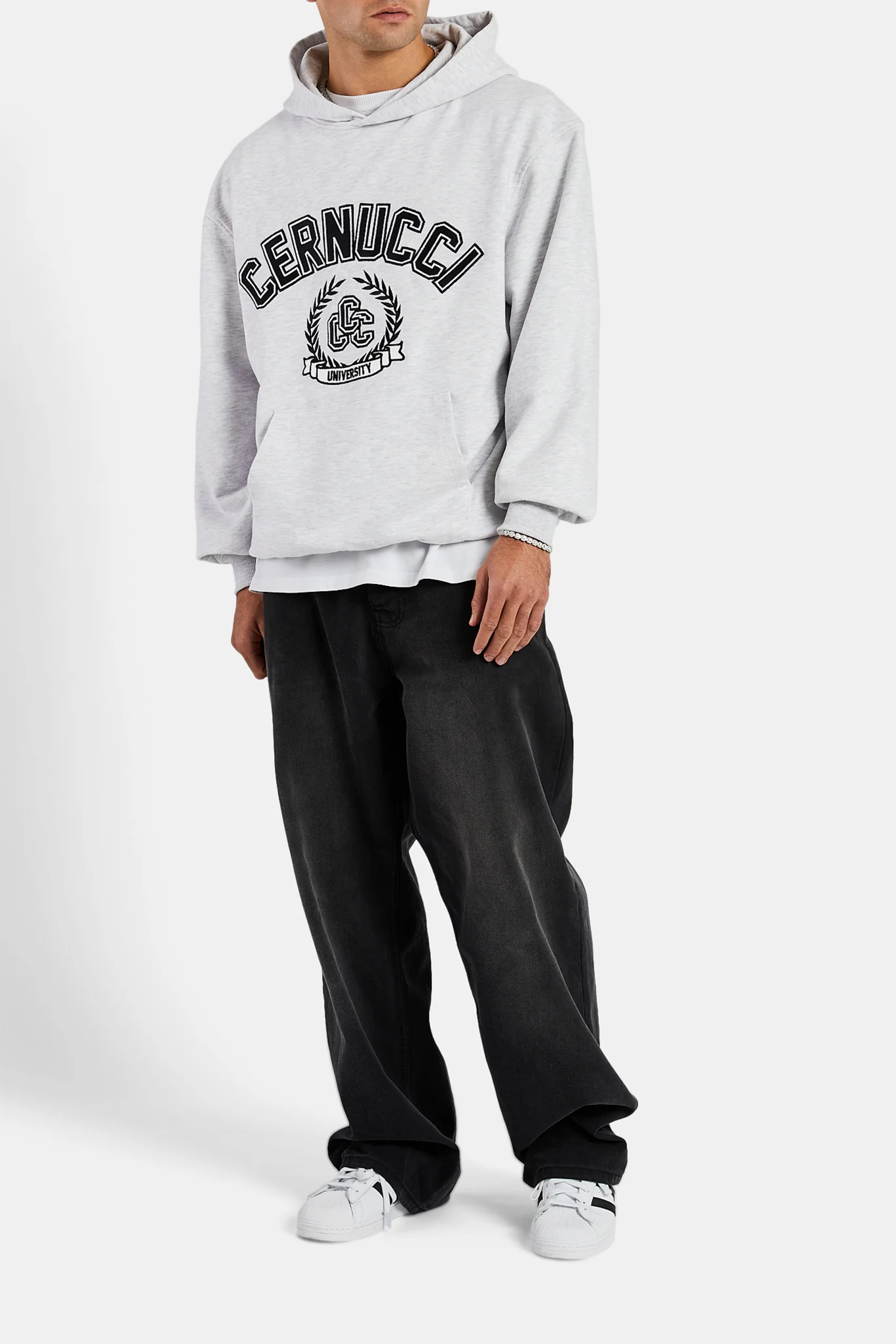 University Hoodie - Light Grey Marl - Image 2
