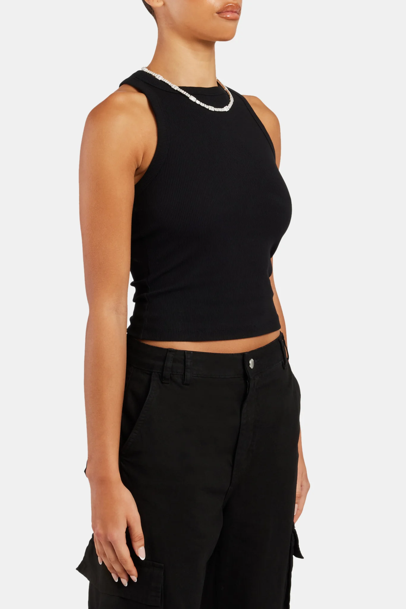 Vest Top - Black - Image 4