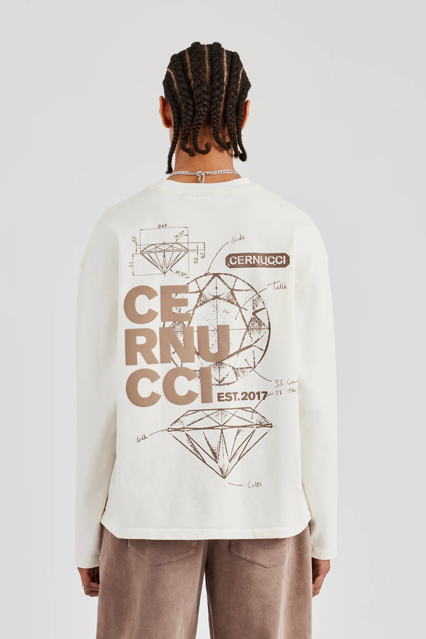 Washed 86 Long Sleeve T-Shirt - Off White - Image 5