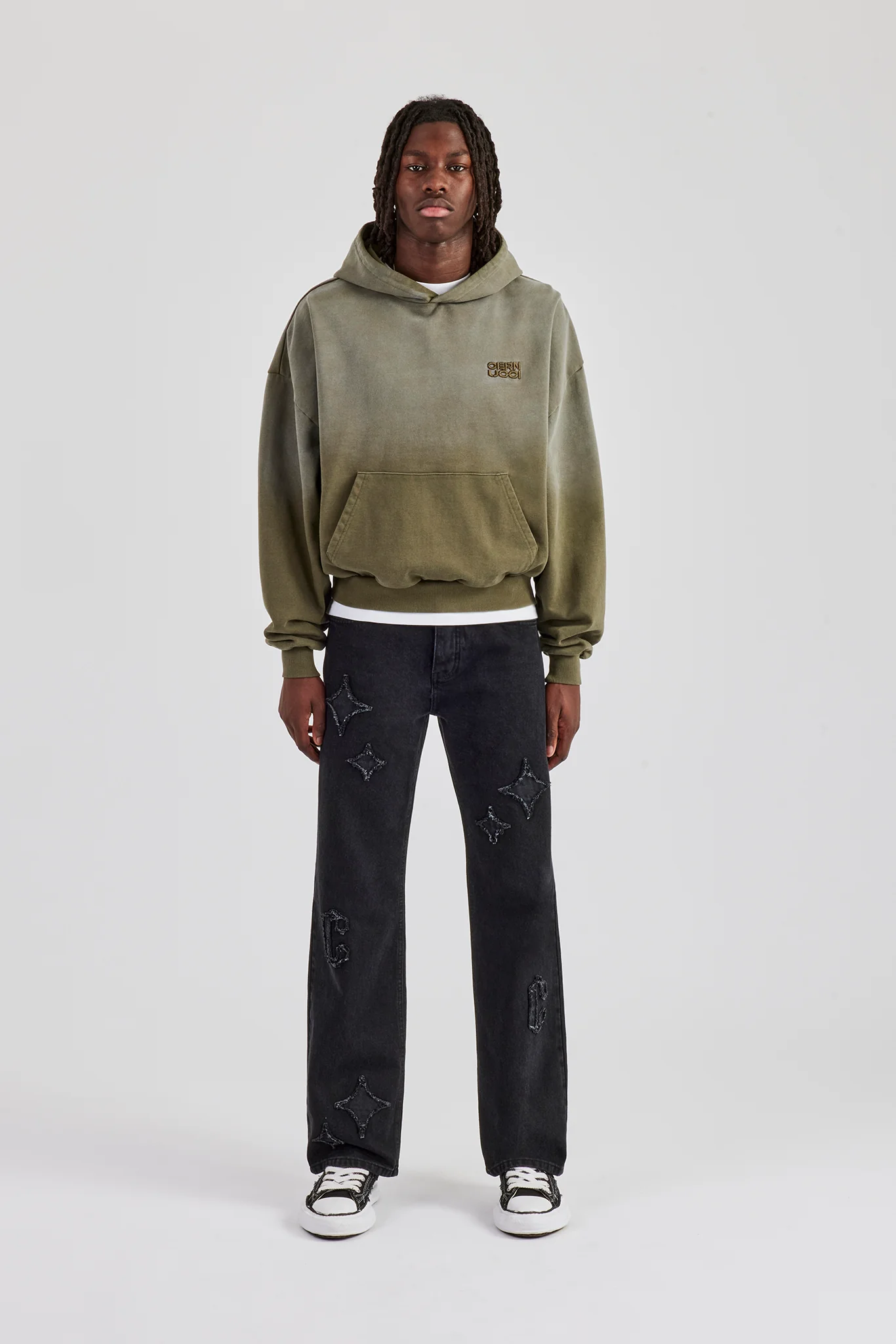 Washed Boxy Hoodie - Khaki - Image 3