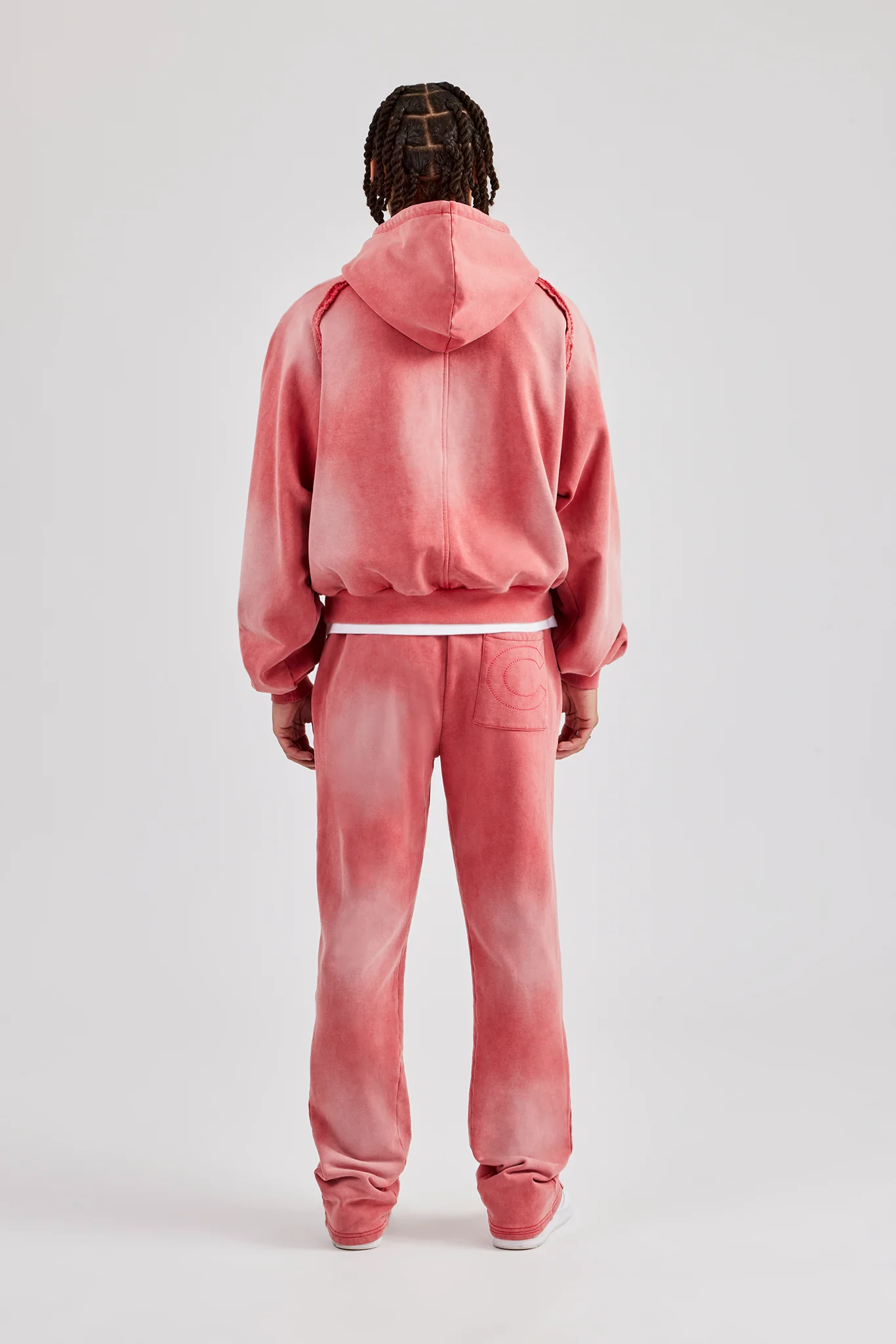 Washed Cernucci Drawcord Tracksuit - Washed Red - Image 3