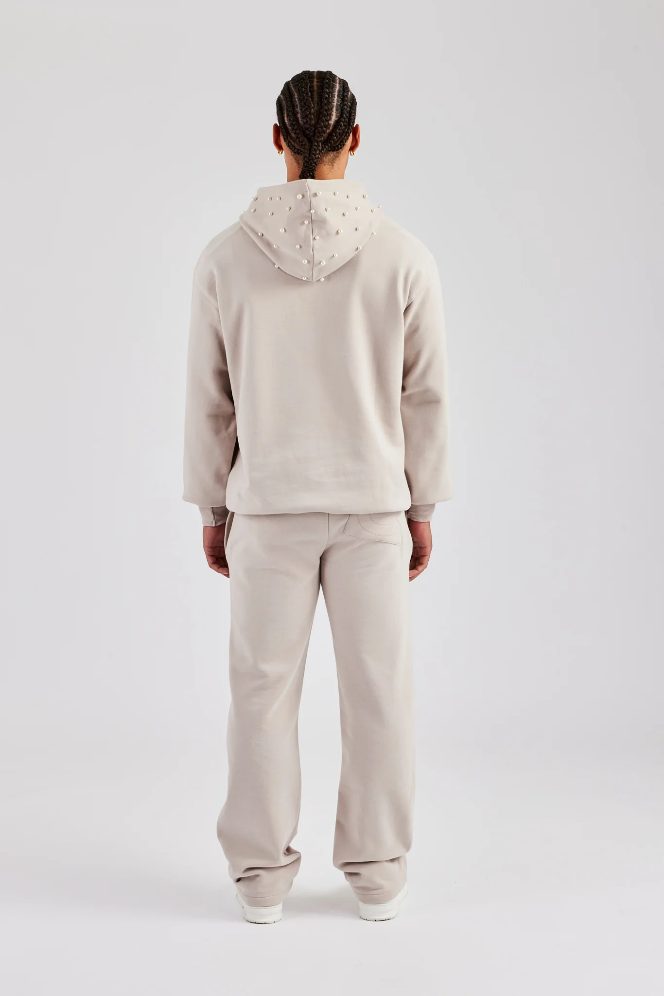 Washed Contrast Stitch Tracksuit - Stone - Image 2