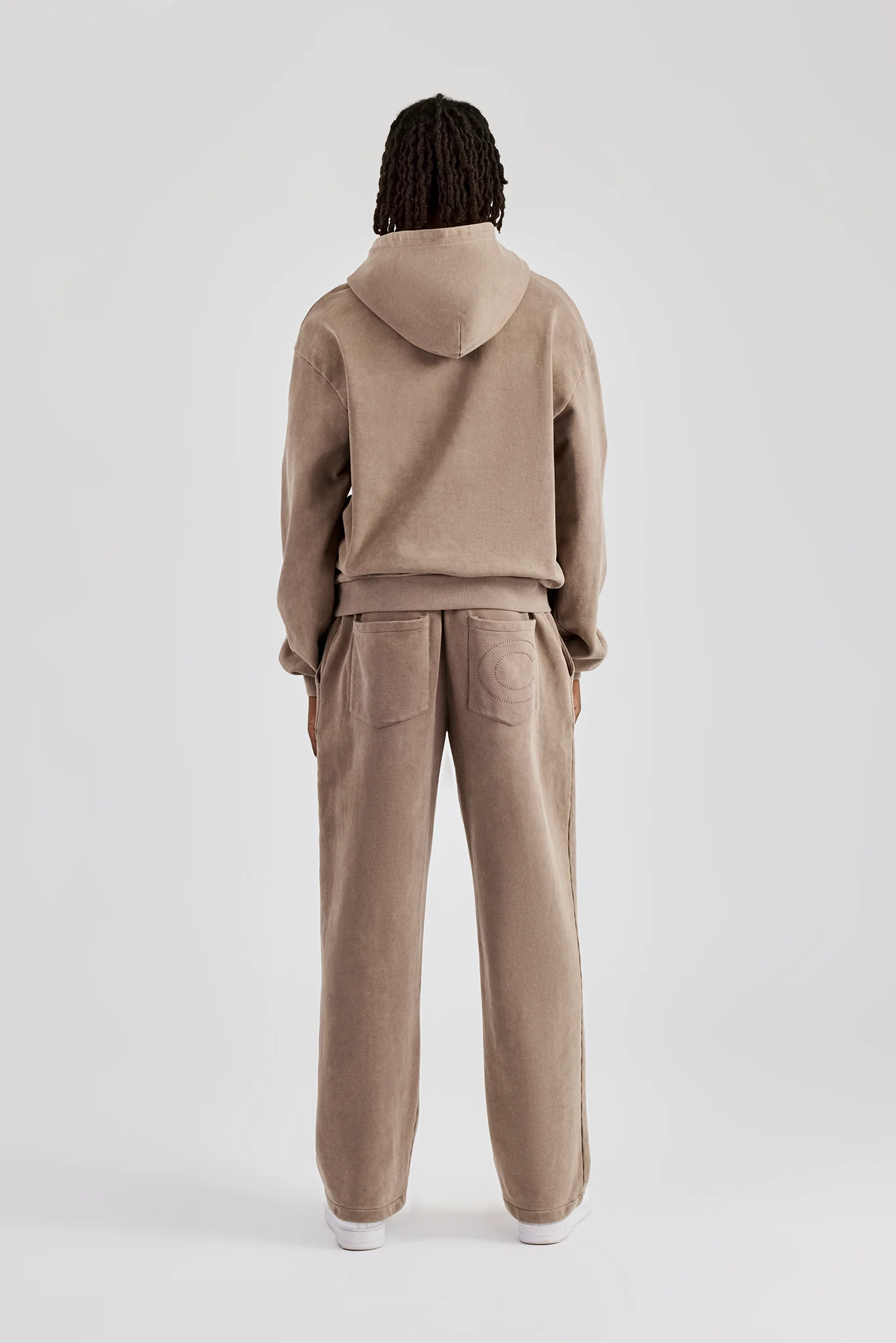Washed Hooded Tracksuit - Taupe - Image 2