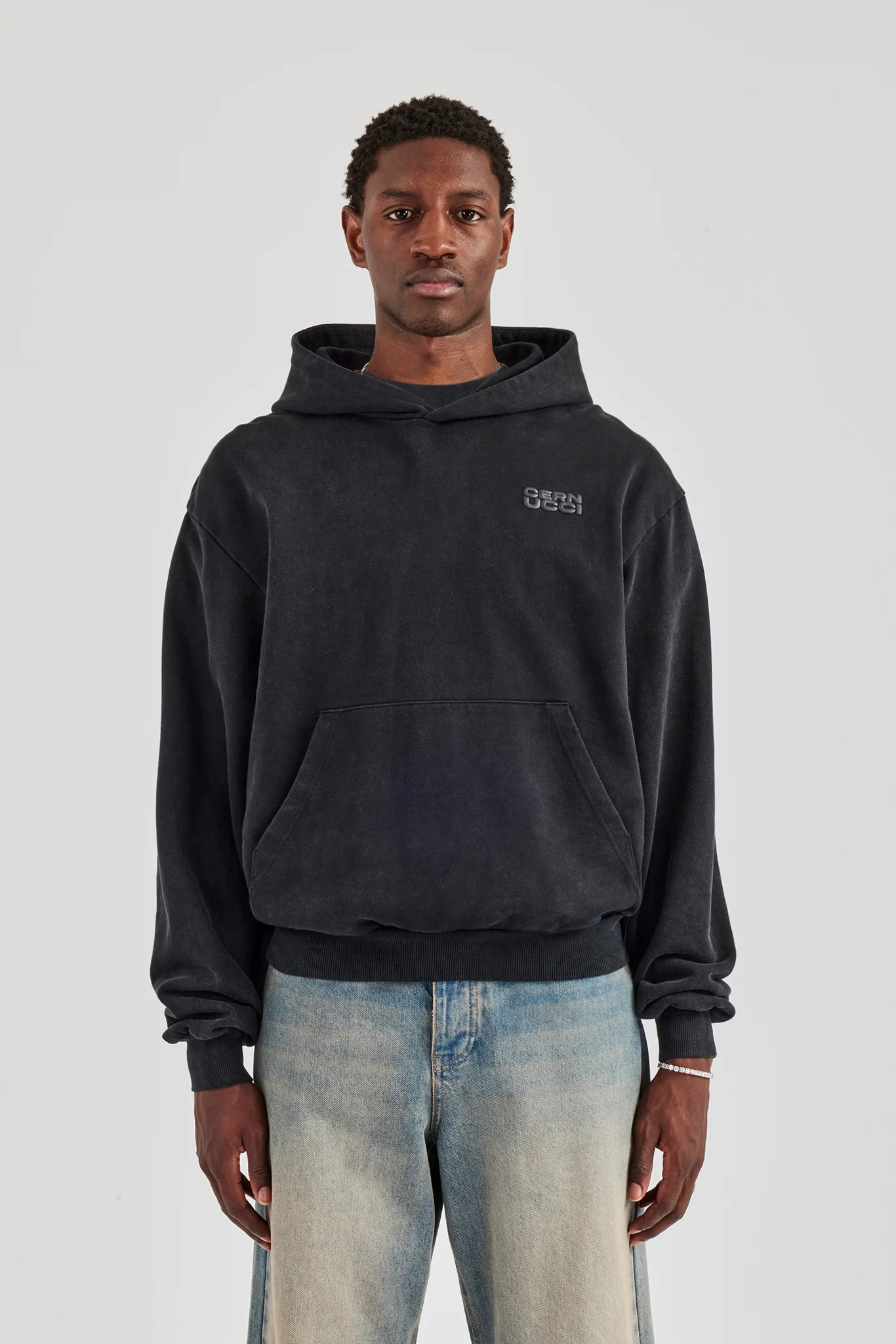 Washed Hoodie - Black - Image 5