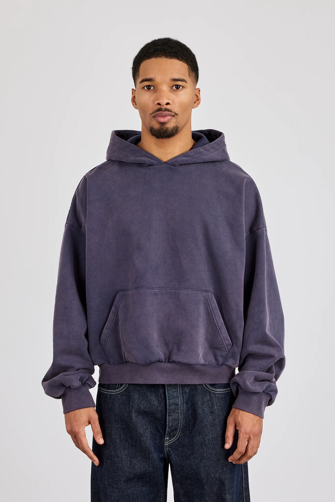 Washed Hoodie - Navy - Image 2