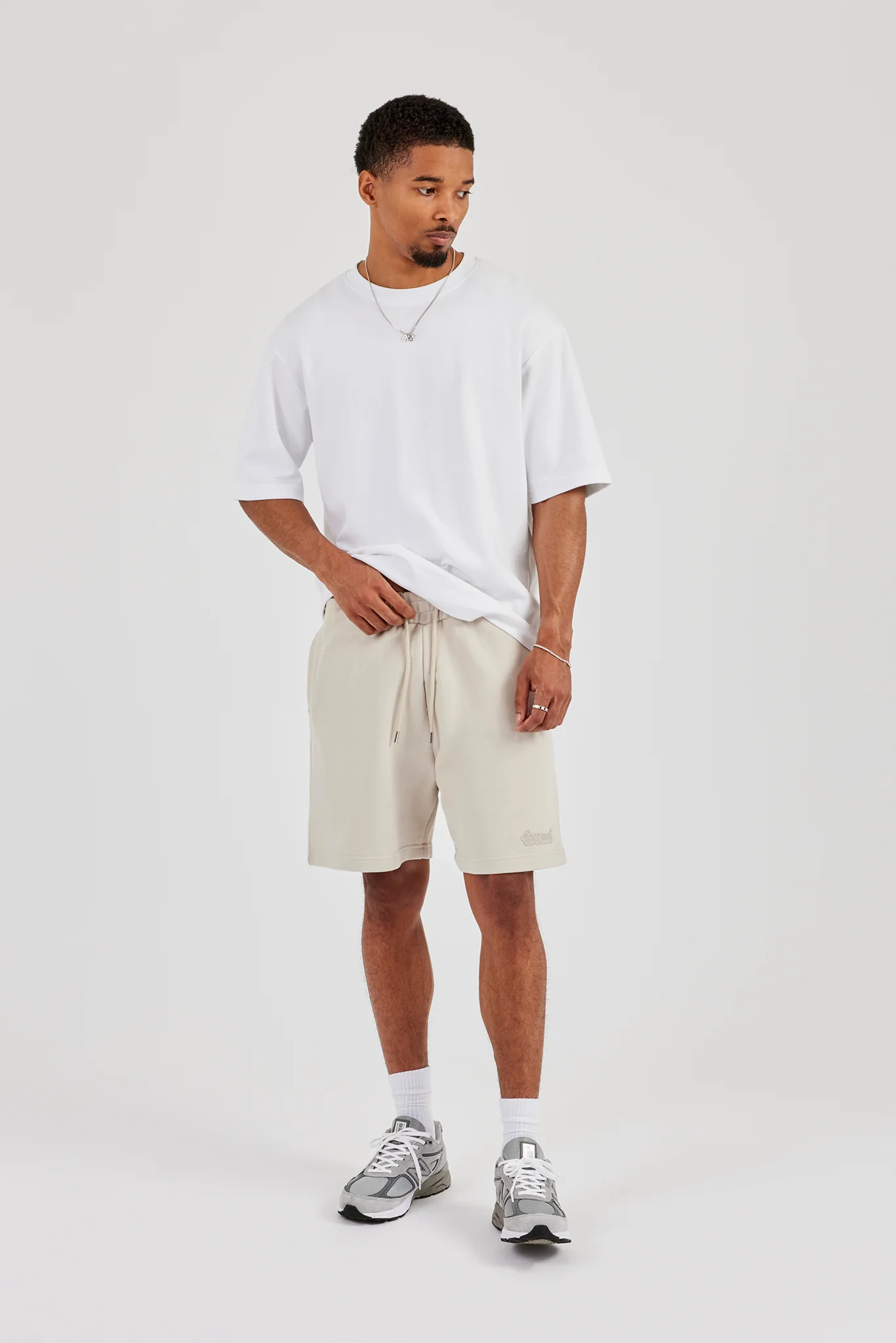 Washed Relaxed Embroidered short - Washed Stone - Image 5